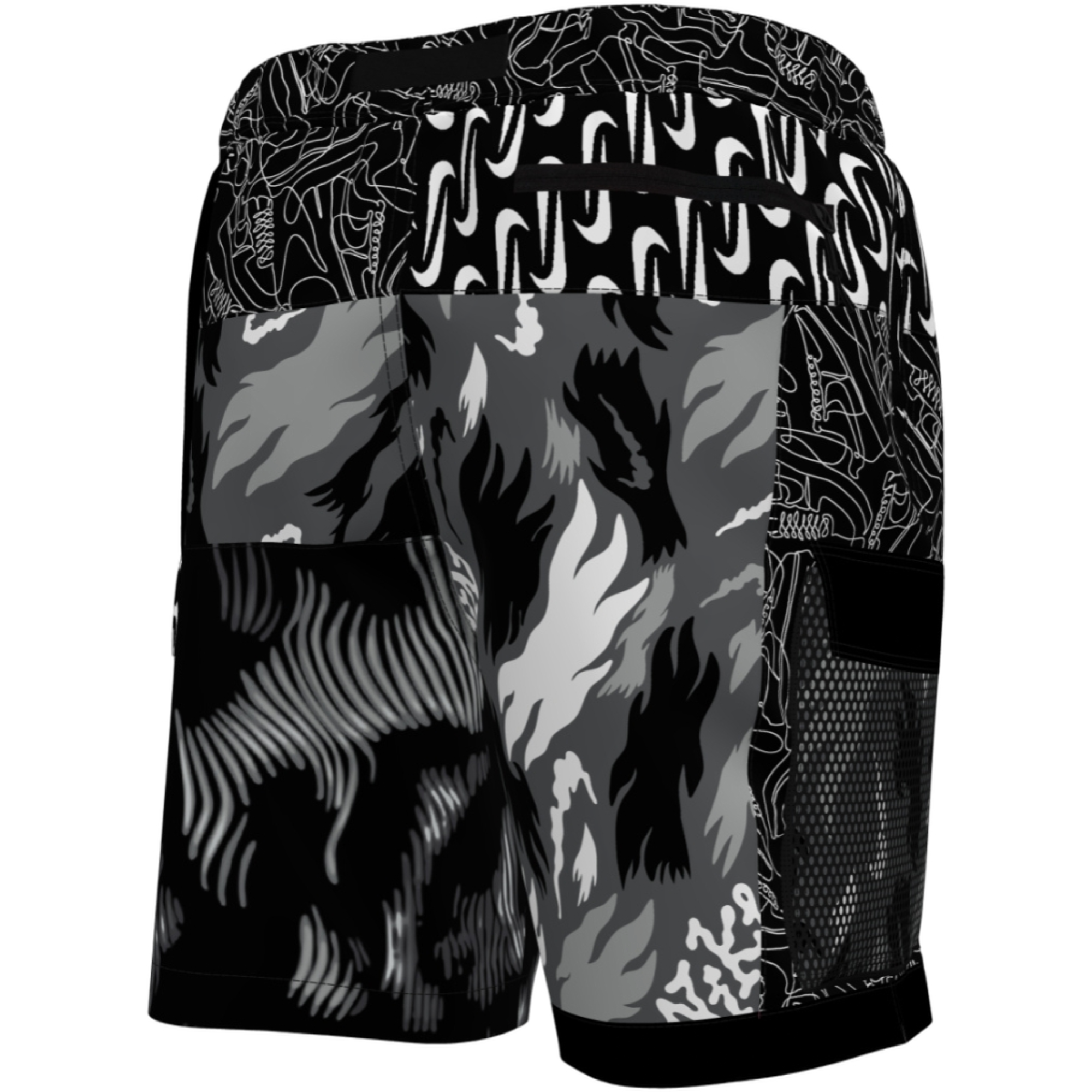 Nike Swim Men's What The 7" Volley Shorts - BLACK Thumbnail View 2