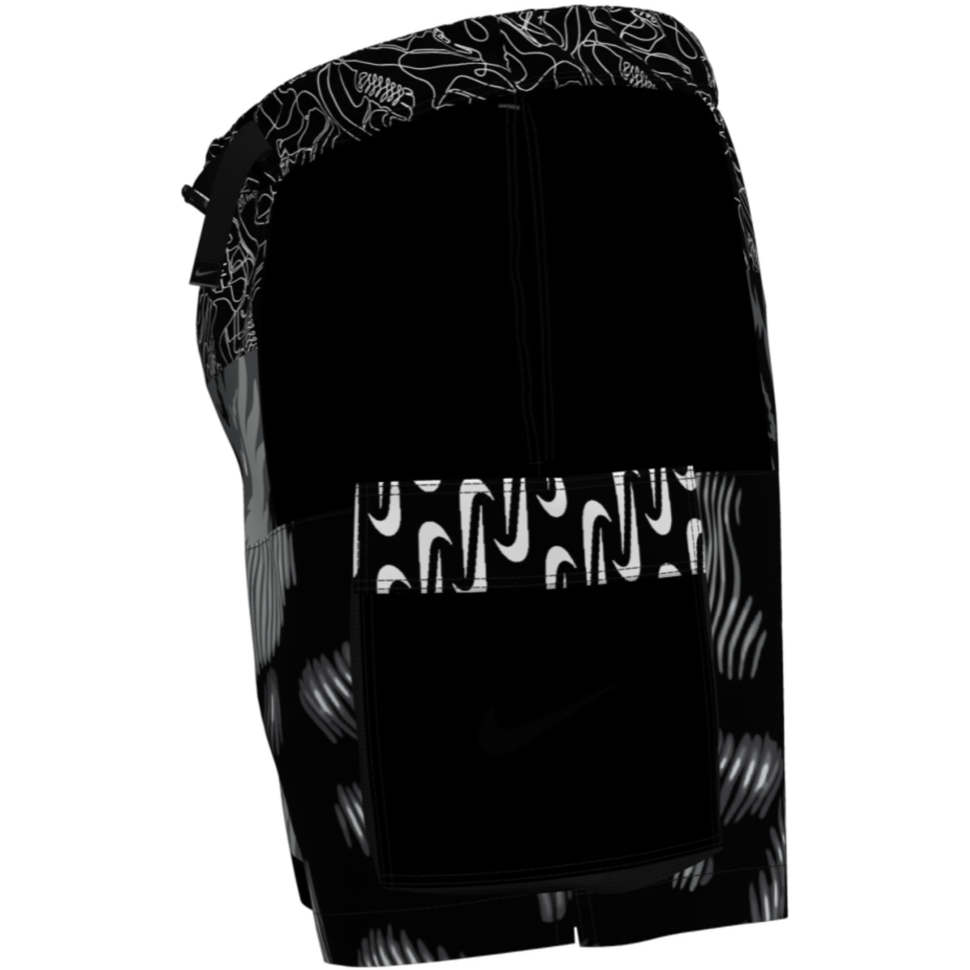 Nike Men's Swim What The 7" Volley Shorts - BLACK Thumbnail View 3