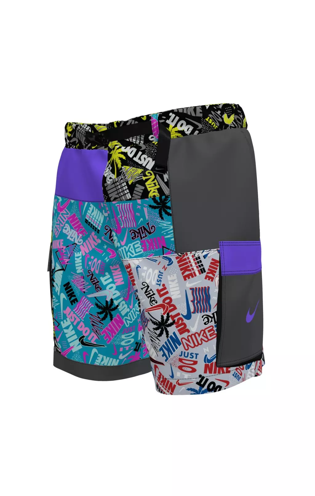Nike Swim Men's What The 7" Volley Shorts - BLACK/TEAL