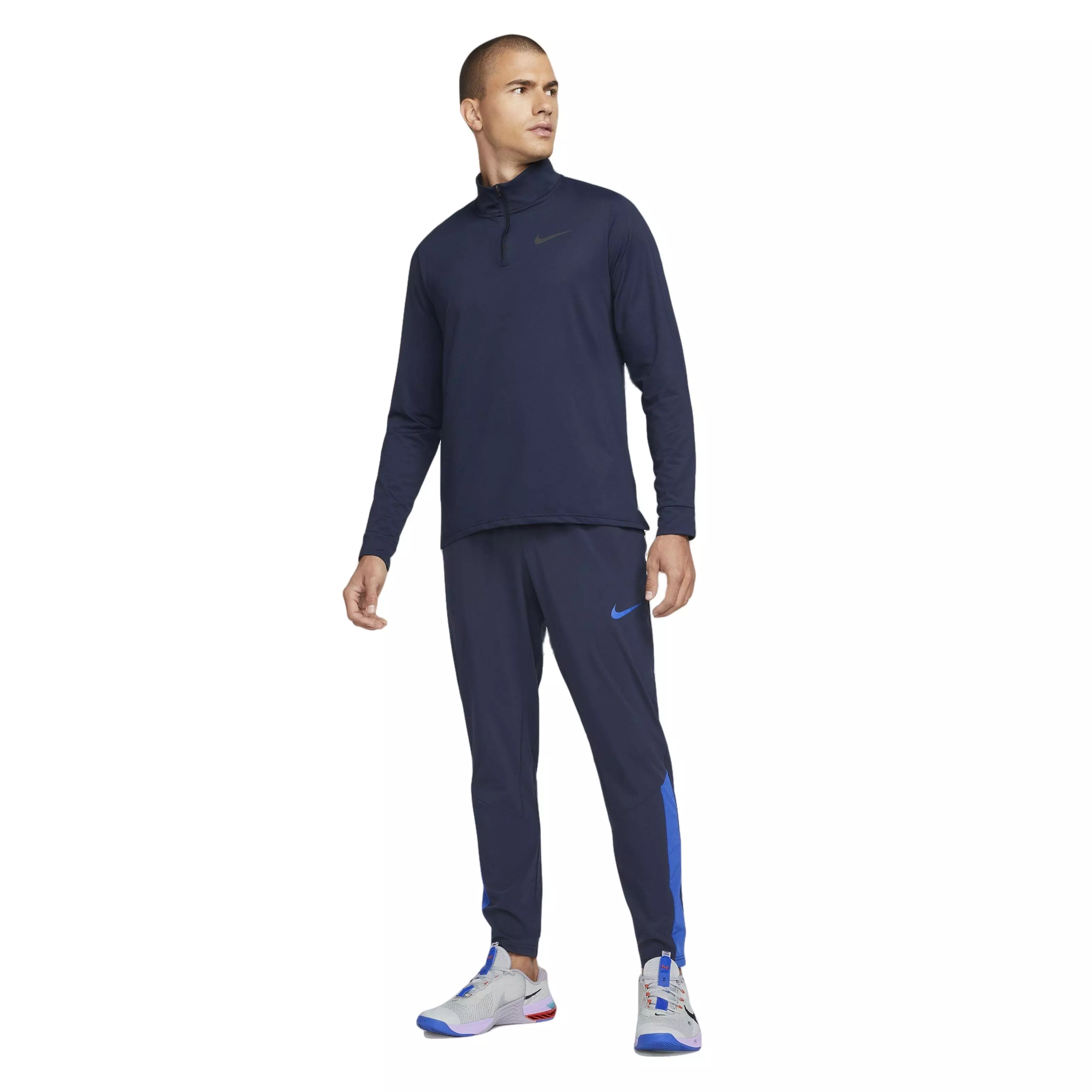 Nike Men's Pro Dri-FIT 1/4 Zip Hyper Dry Training Top - BLUE