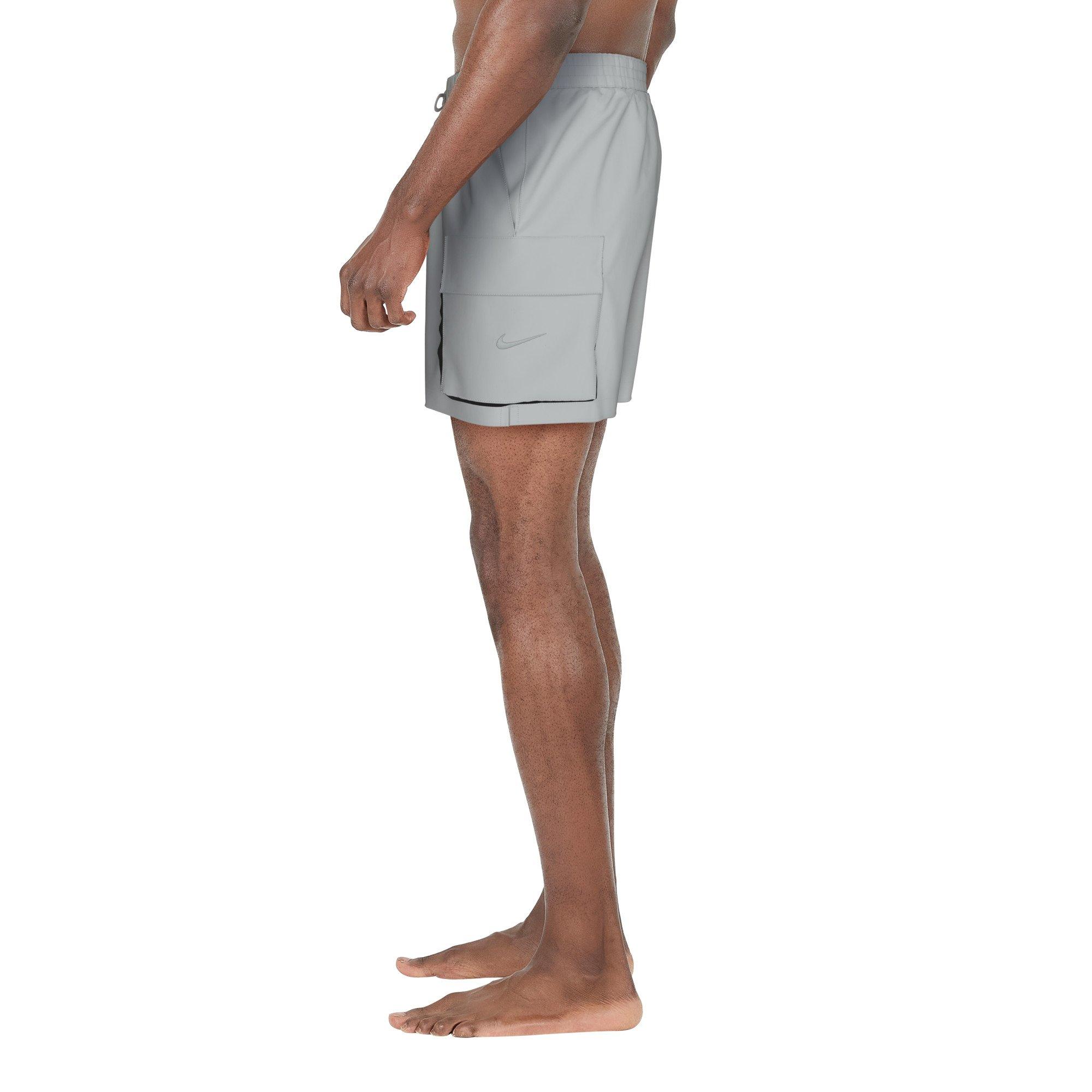 Nike Swim Men's Multi Pocket 7" Volley Shorts - GREY Thumbnail View 3