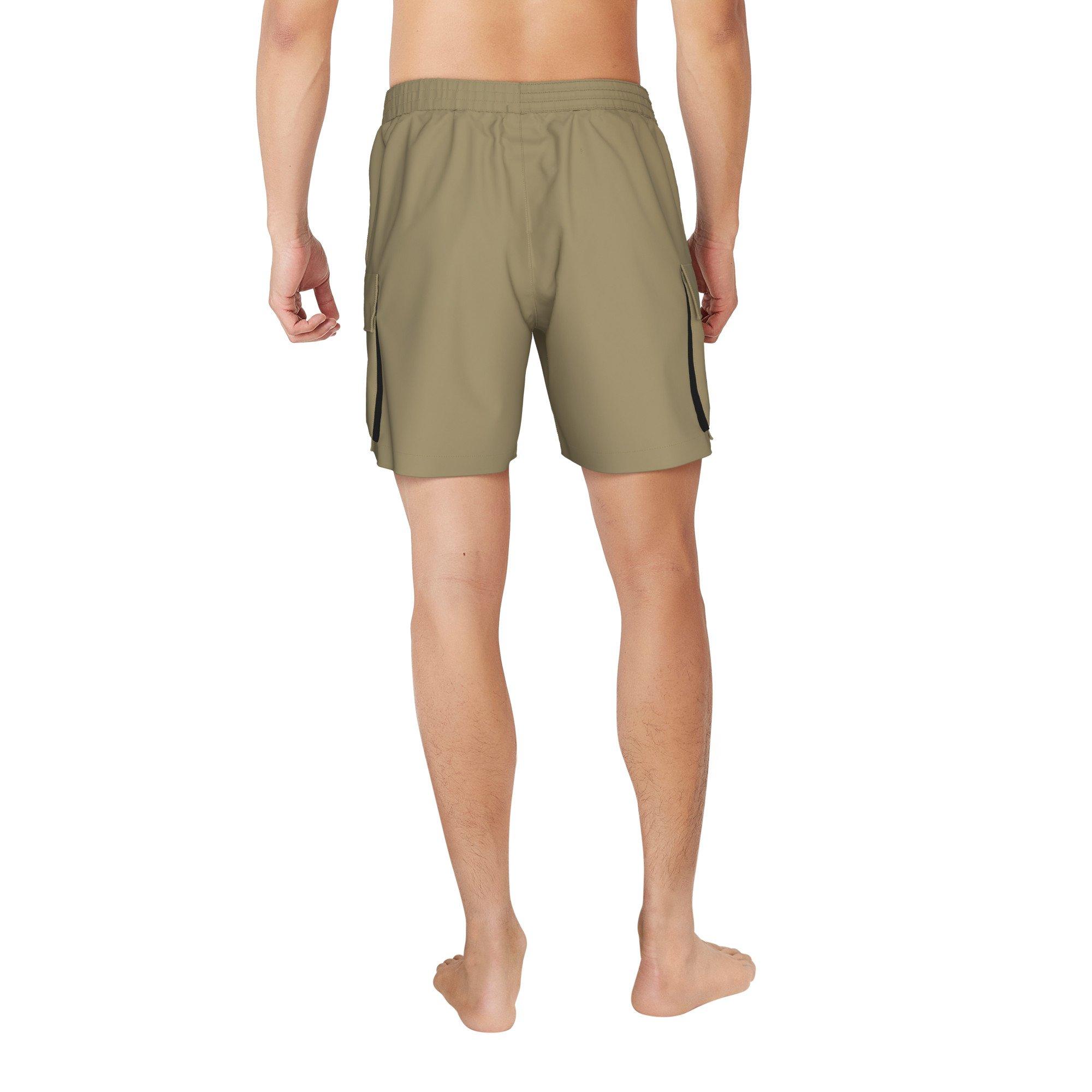 Nike Swim Men's Multi Pocket 7" Volley Shorts - BEIGE Thumbnail View 2