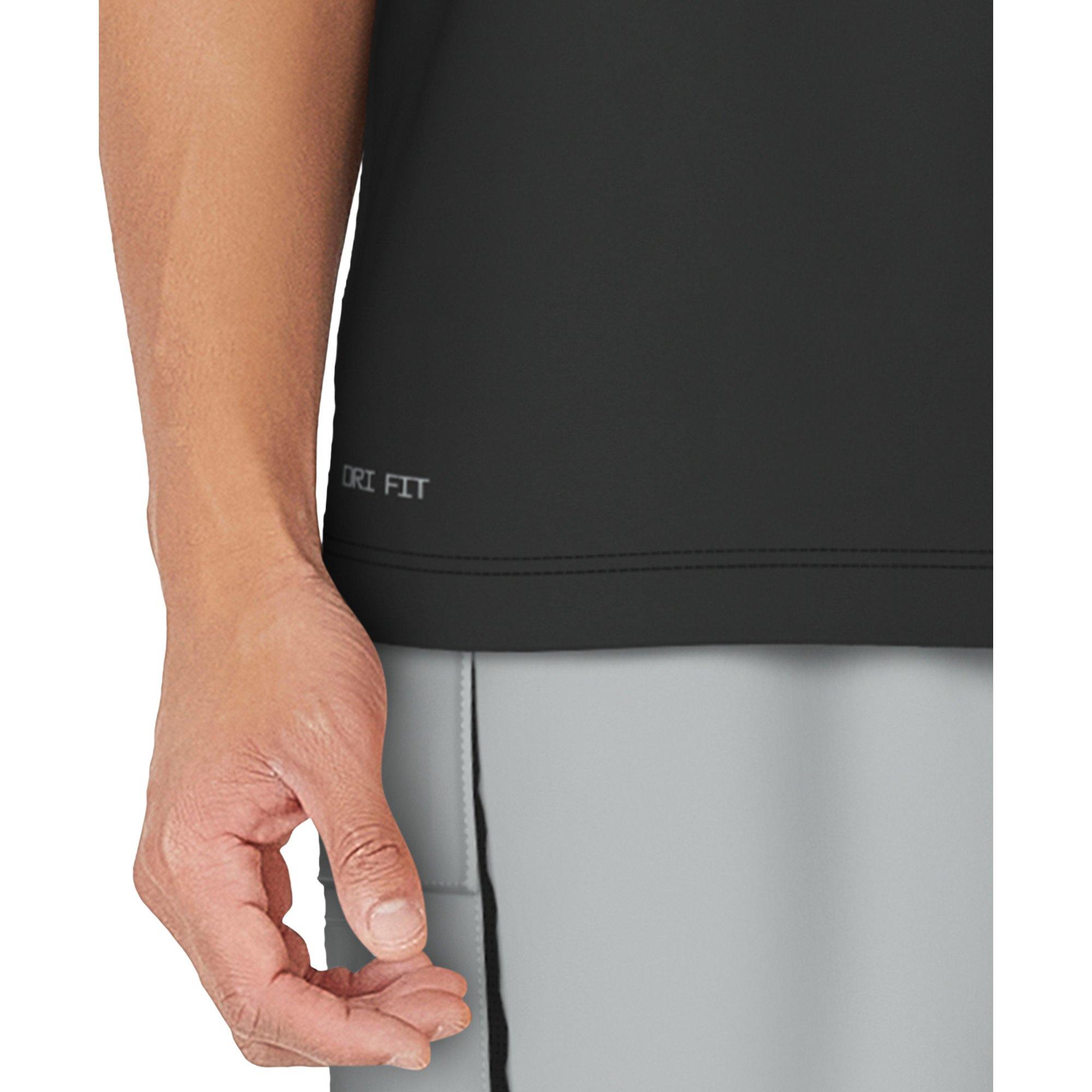 Nike Swim Men's Short Sleeve Hydroguard Tek Pocket Tee - BLACK Thumbnail View 6