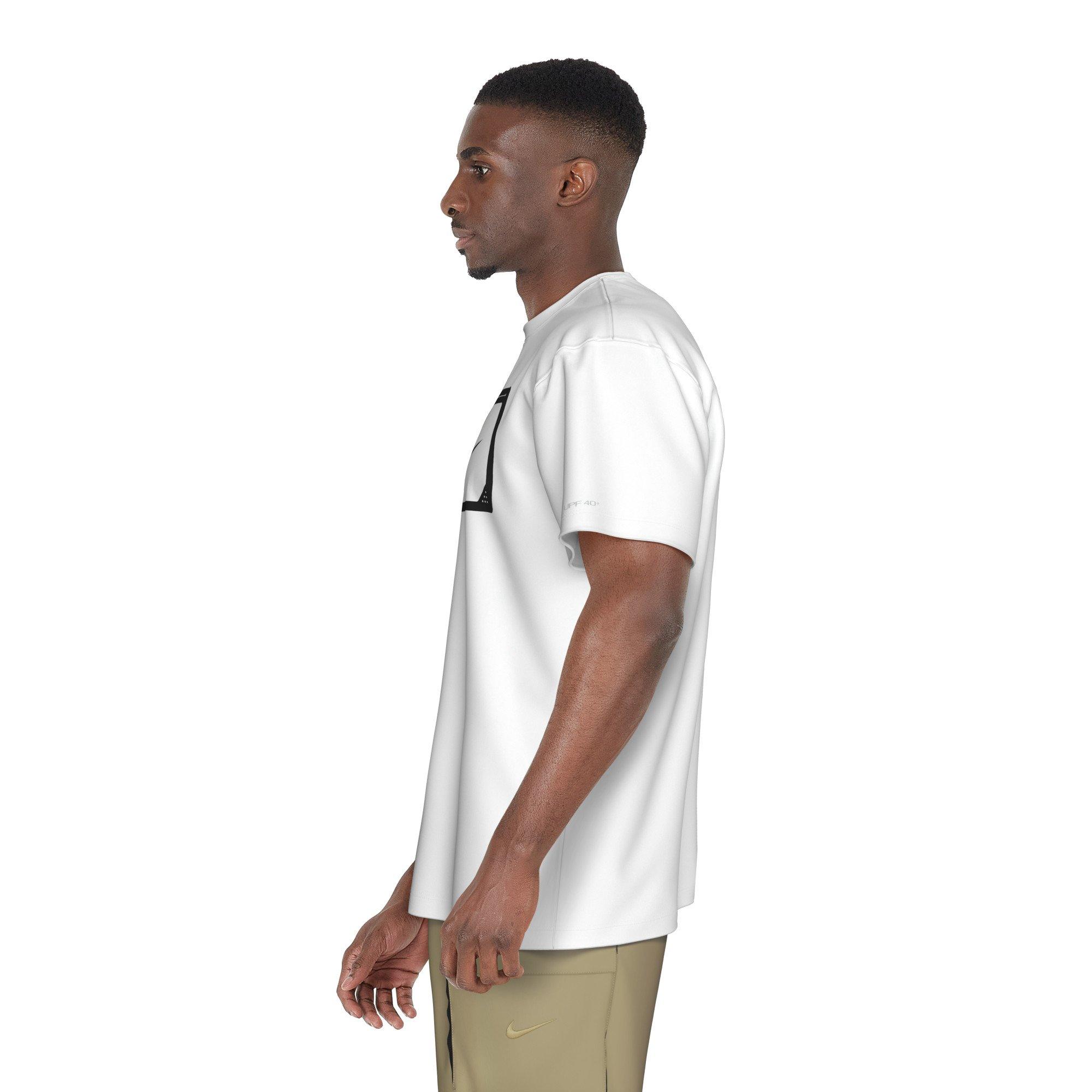 Nike Swim Men's Short Sleeve Hydroguard Tek Pocket Tee - WHITE Thumbnail View 3