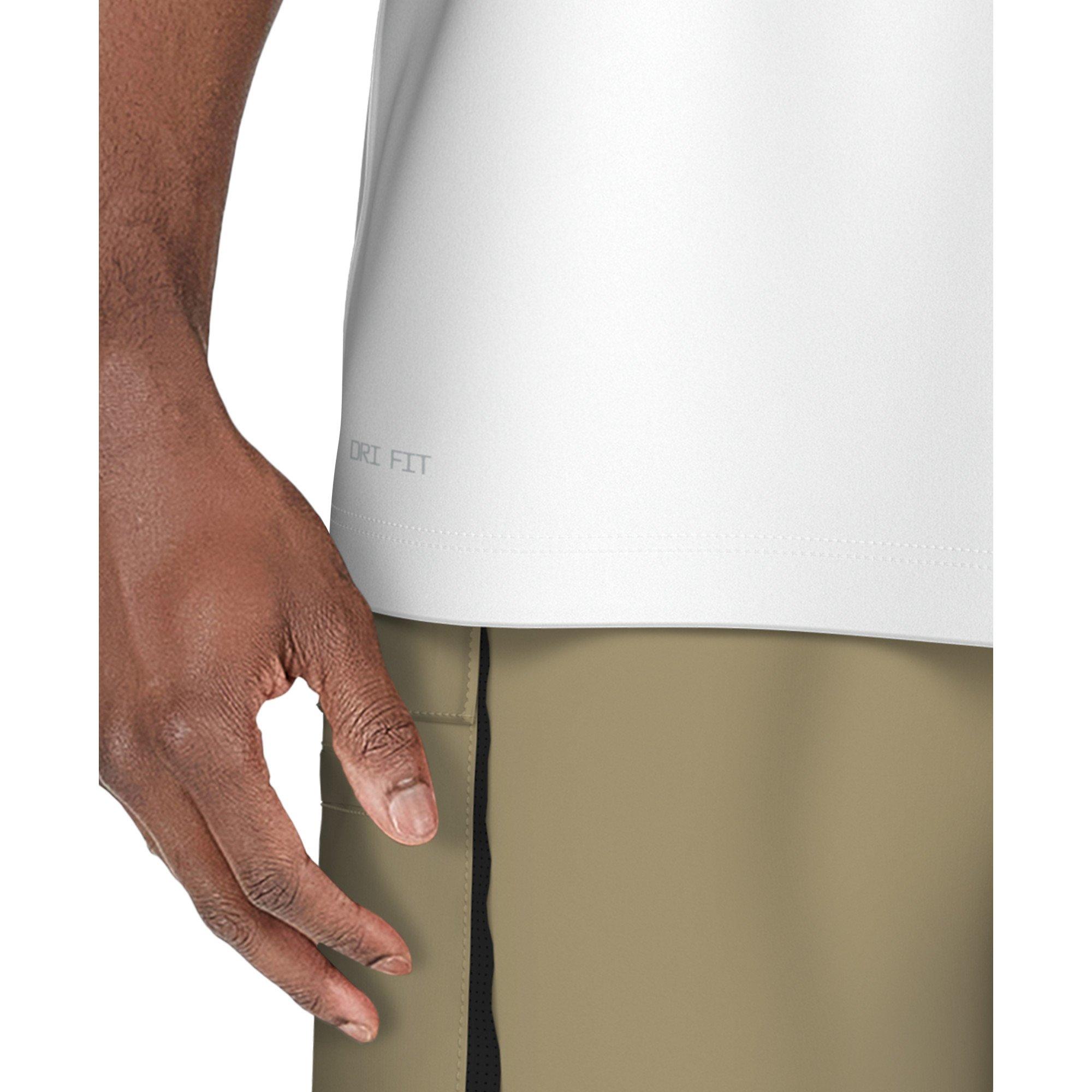 Nike Swim Men's Short Sleeve Hydroguard Tek Pocket Tee - WHITE Thumbnail View 6