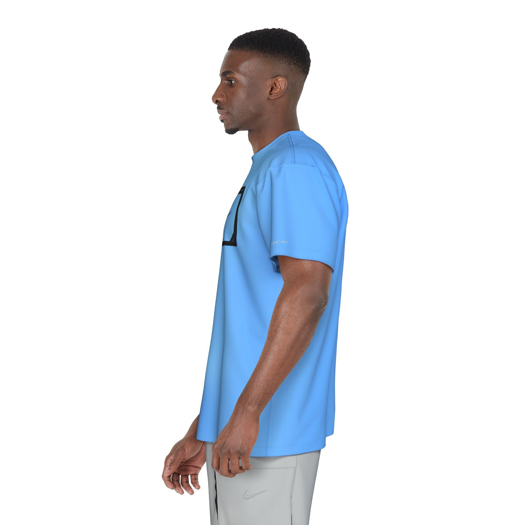 Nike Swim Men's Short Sleeve Hydroguard Tek Pocket Tee - BLUE Thumbnail View 3