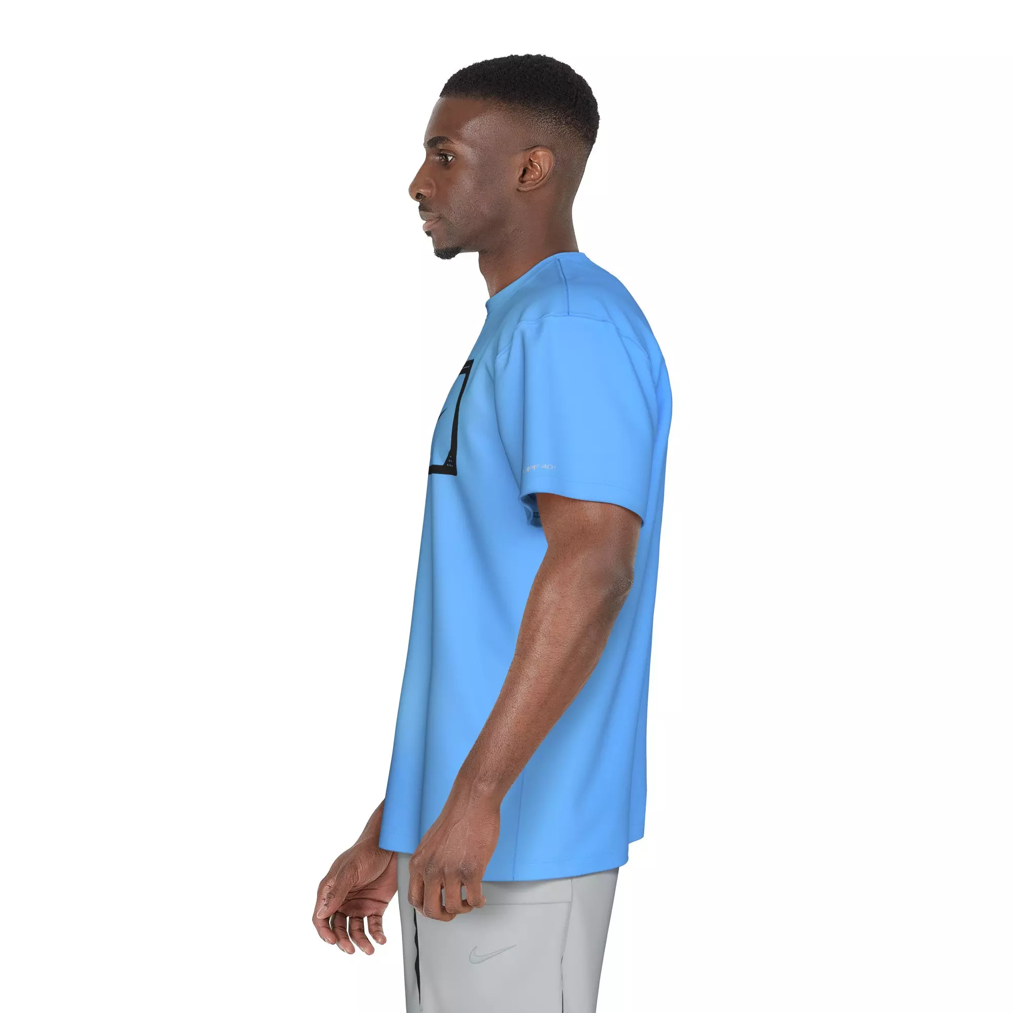 Nike Swim Men's Short Sleeve Hydroguard Tek Pocket Tee - BLUE