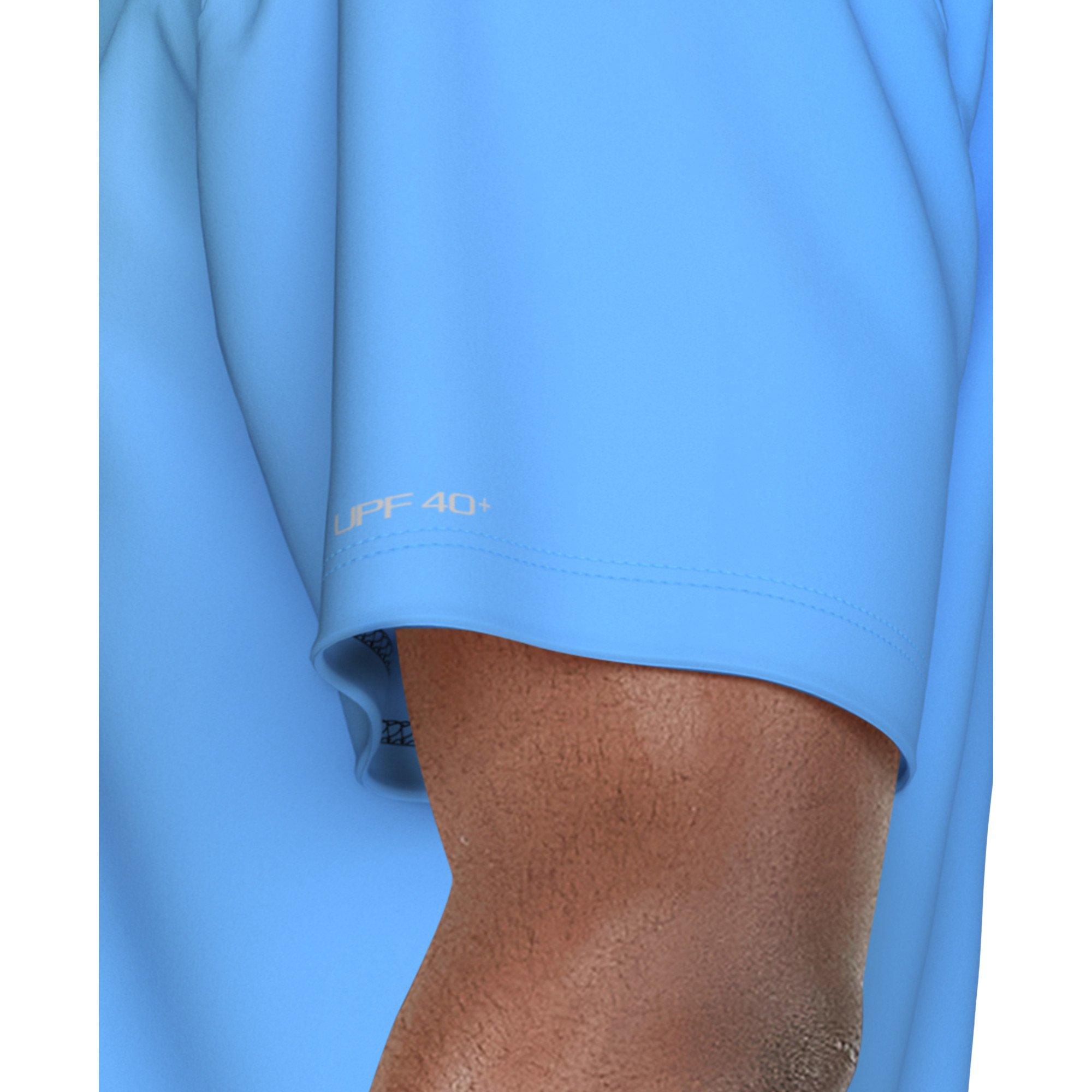Nike Swim Men's Short Sleeve Hydroguard Tek Pocket Tee - BLUE Thumbnail View 5