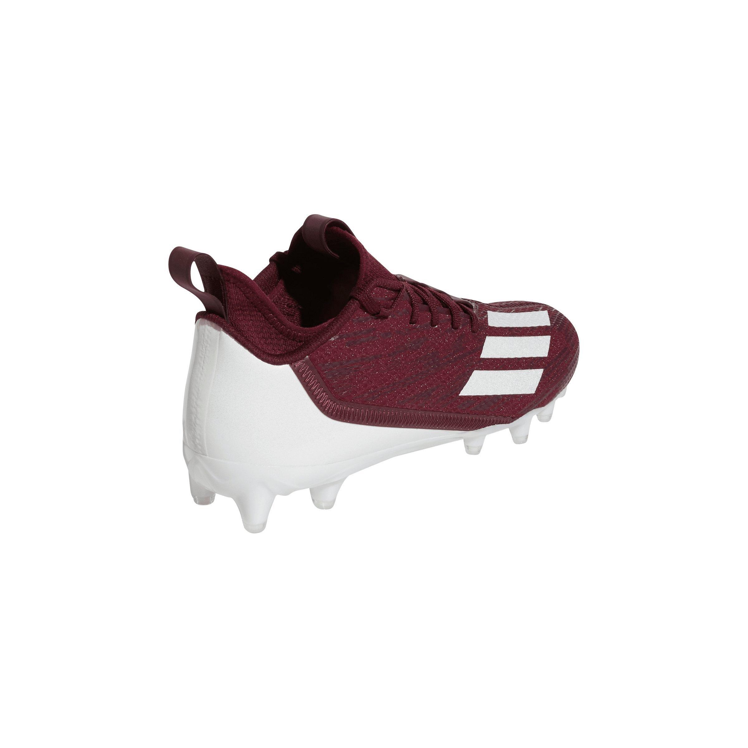 Maroon and white adidas hotsell football cleats