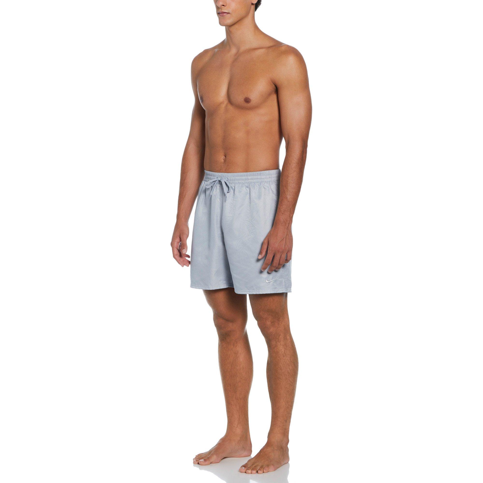 Nike Swim Men's 7" Volley Sneakers Shorts - GREY Thumbnail View 7
