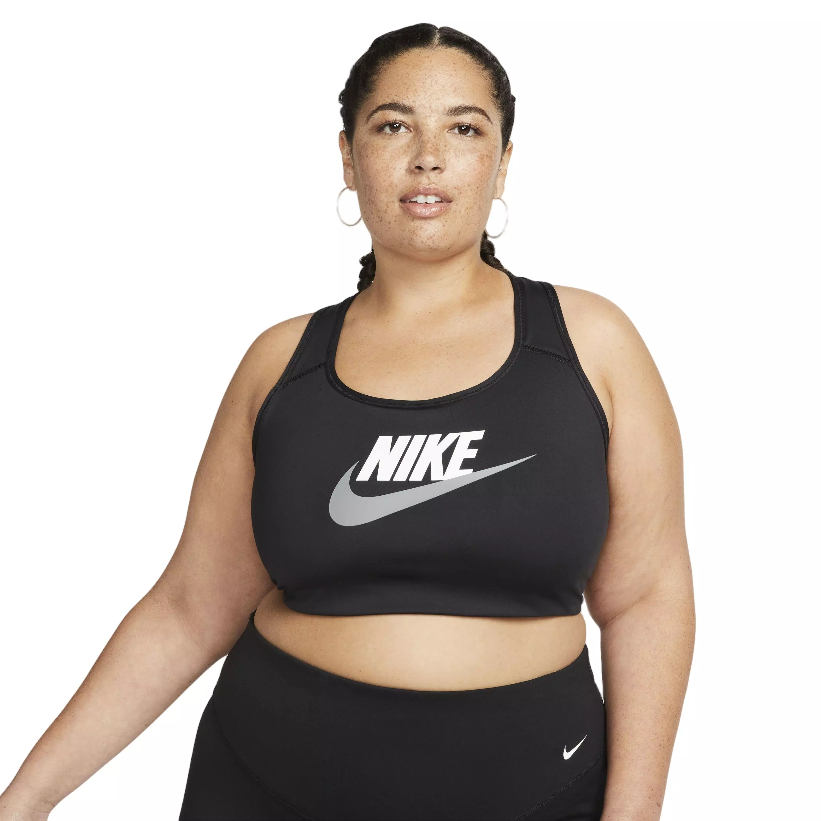 Nike Dri Fit Swoosh Medium Support Futura Graphic Big Sports Bra