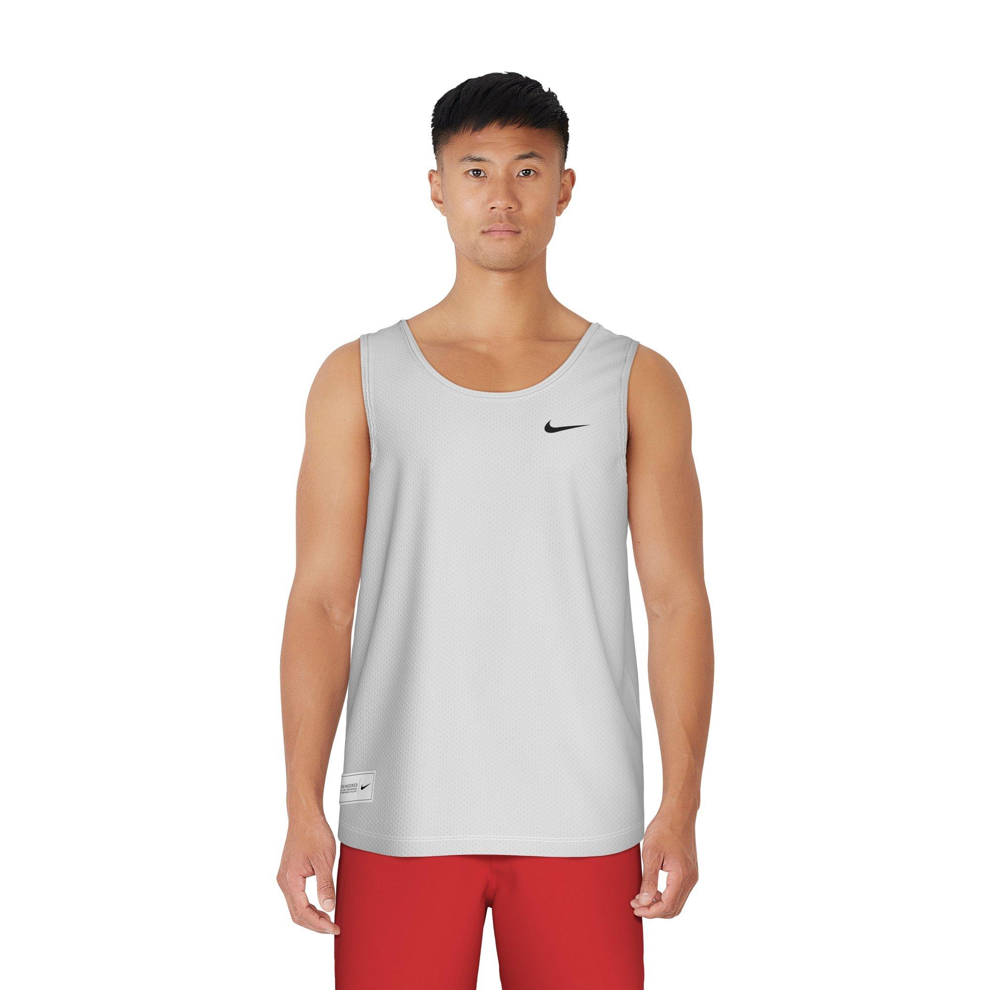 Nike Swim Men's Mesh Tank Top - WHITE Thumbnail View 1