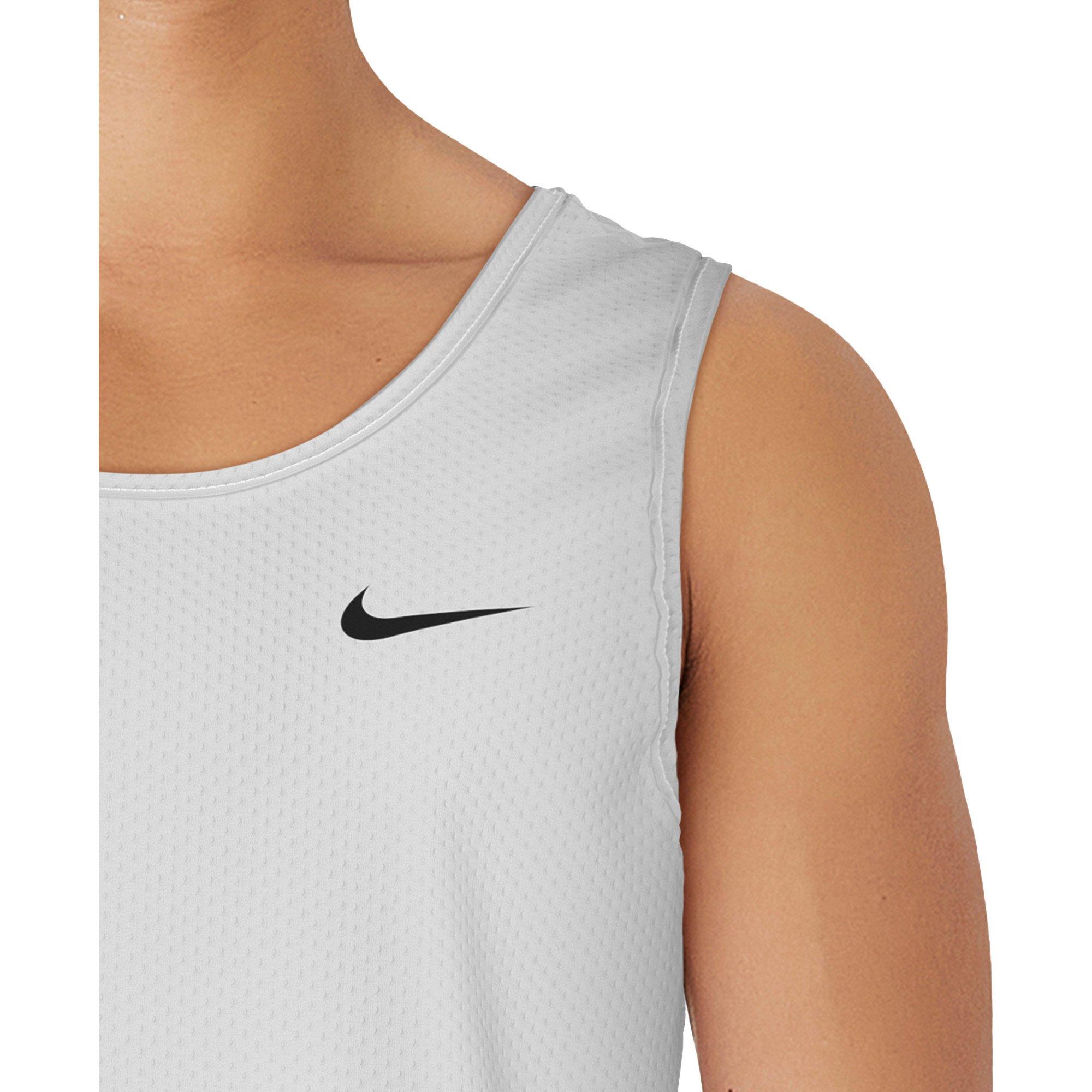 Nike Swim Men's Mesh Tank Top - WHITE Thumbnail View 3