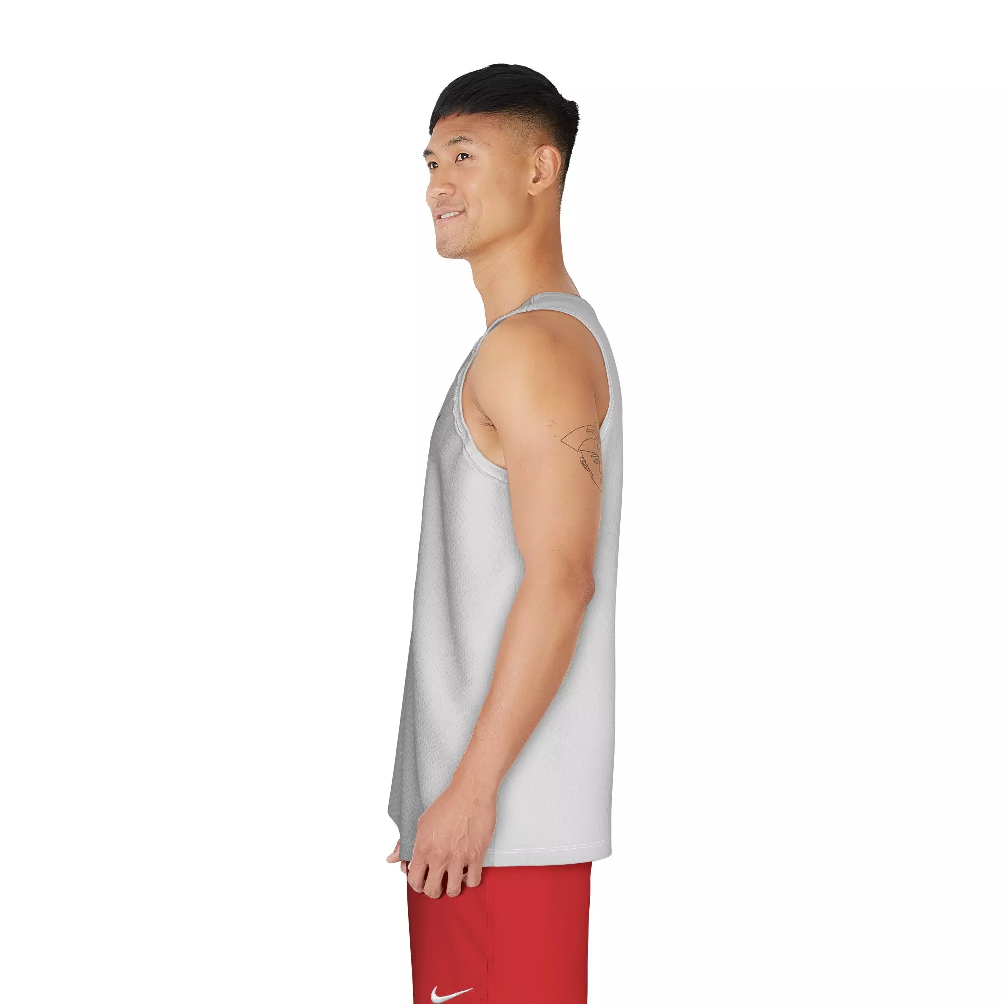 Nike Swim Men's Mesh Tank Top - WHITE