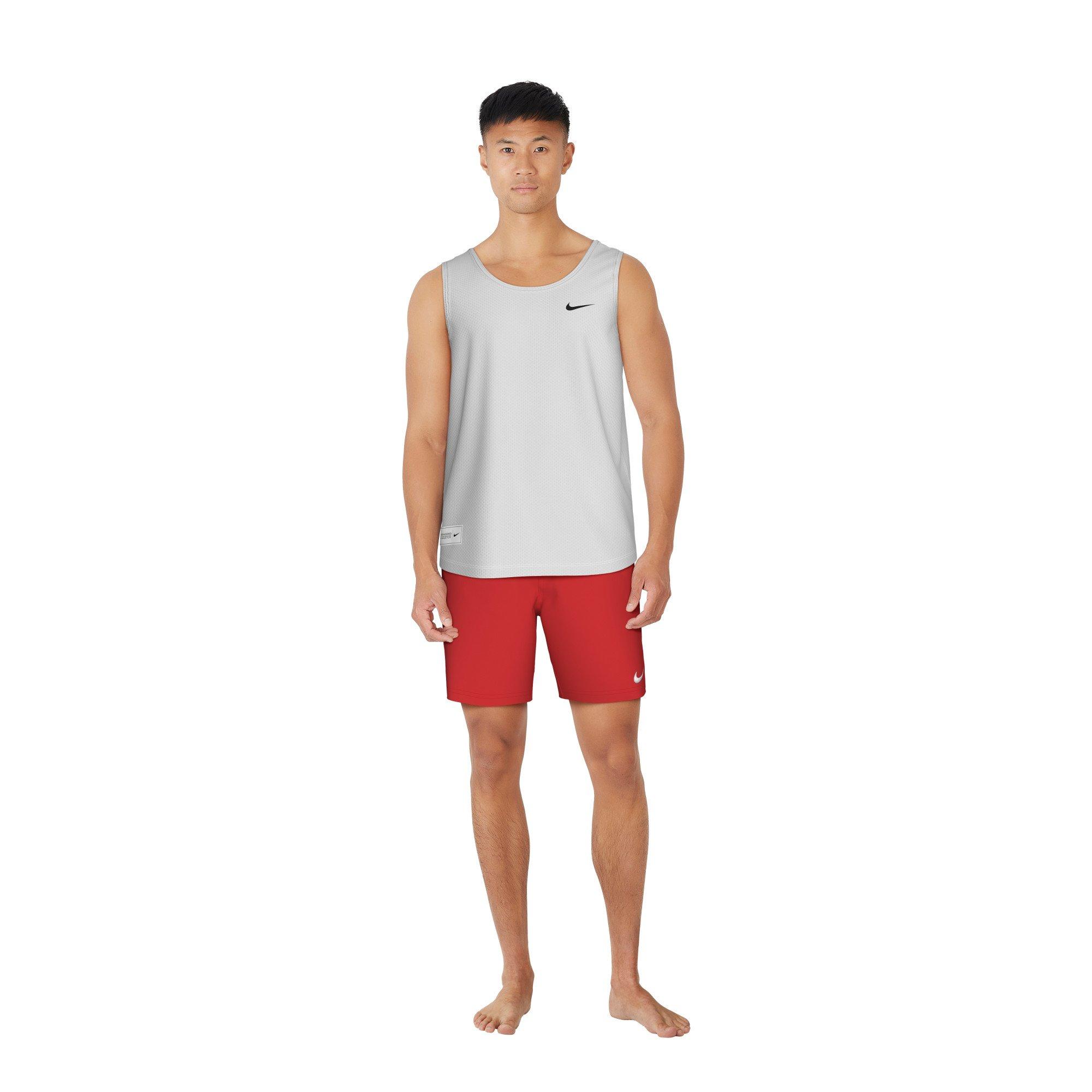 Nike Swim Men's Mesh Tank Top - WHITE Thumbnail View 6
