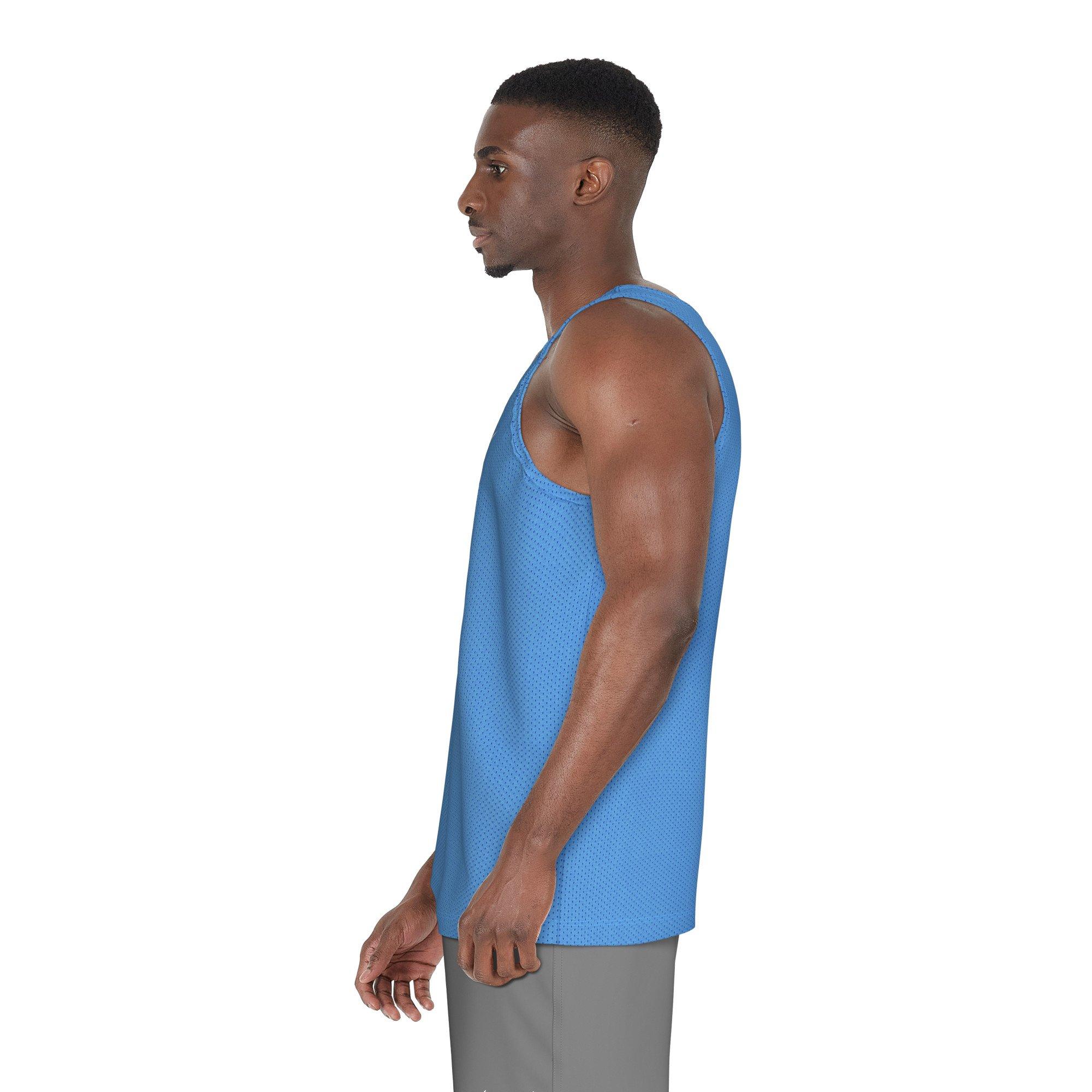 Nike Swim Men's Mesh Tank Top - BLUE Thumbnail View 3