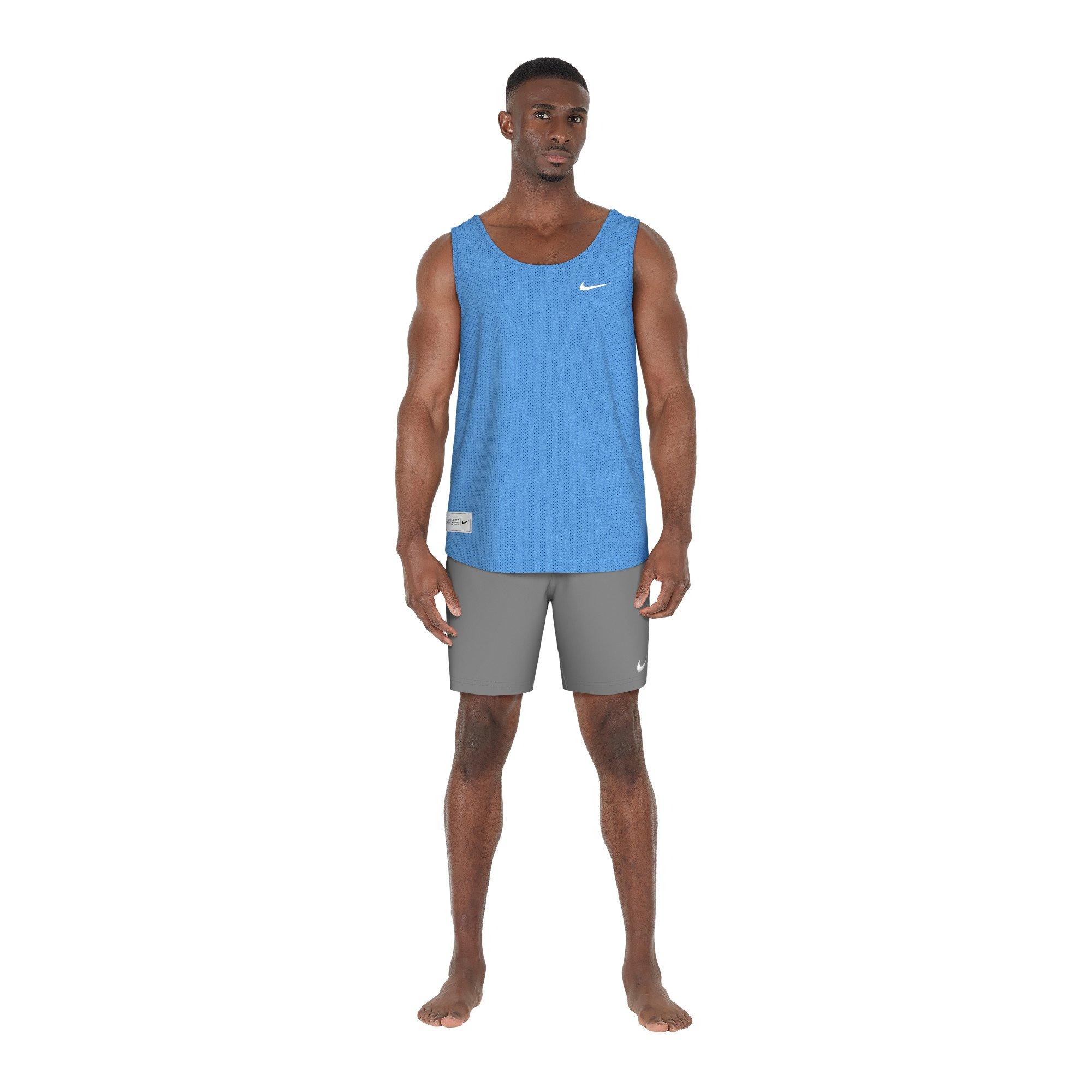 Nike Swim Men's Mesh Tank Top - BLUE Thumbnail View 6