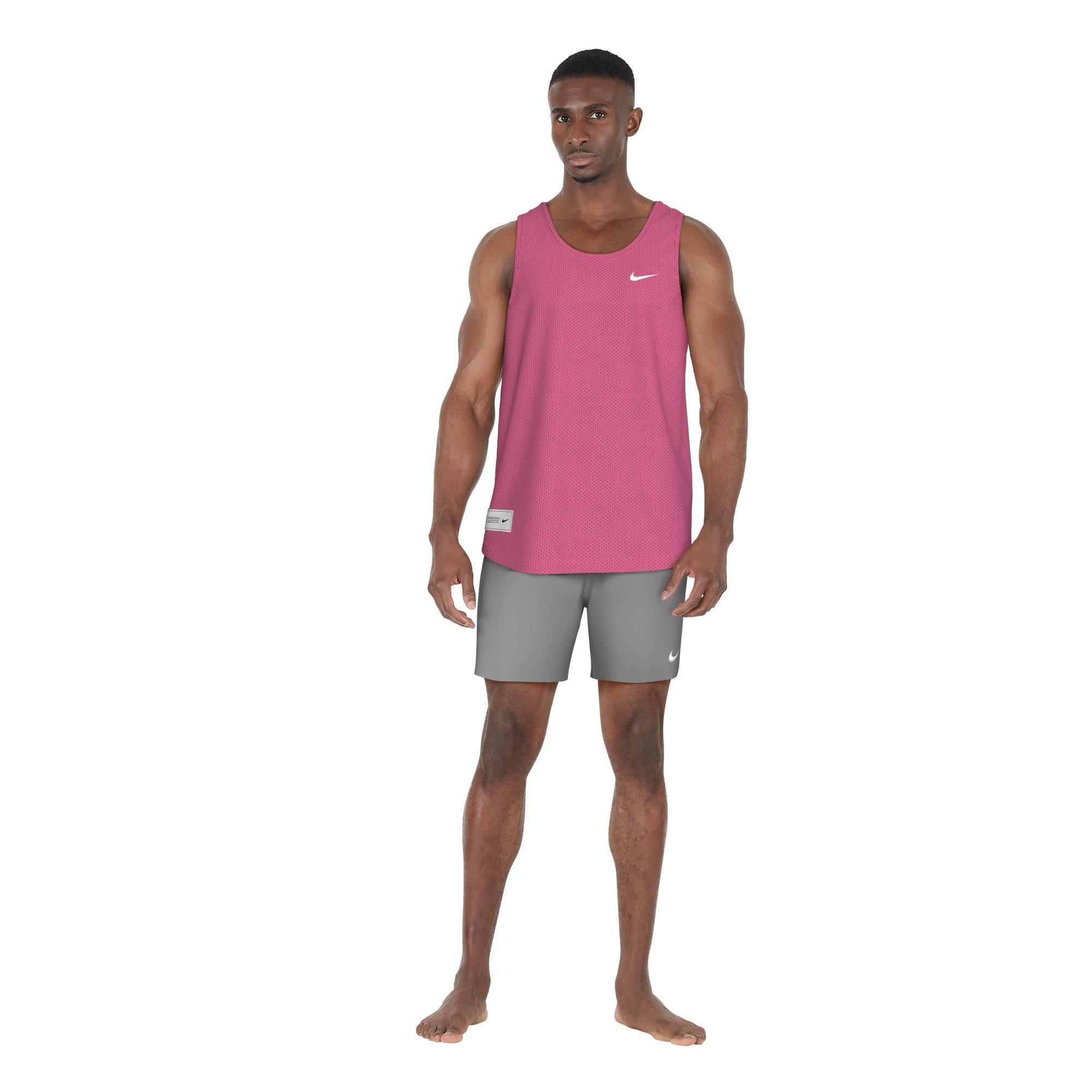 Nike Swim Men's Mesh Tank Top - PINK Thumbnail View 6