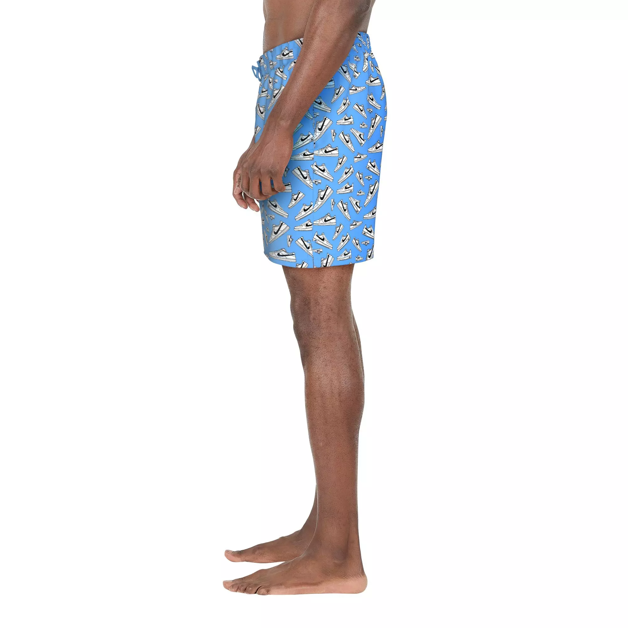 Nike Swim Men's Tossed Sneakers 7" Volley Shorts - BLUE