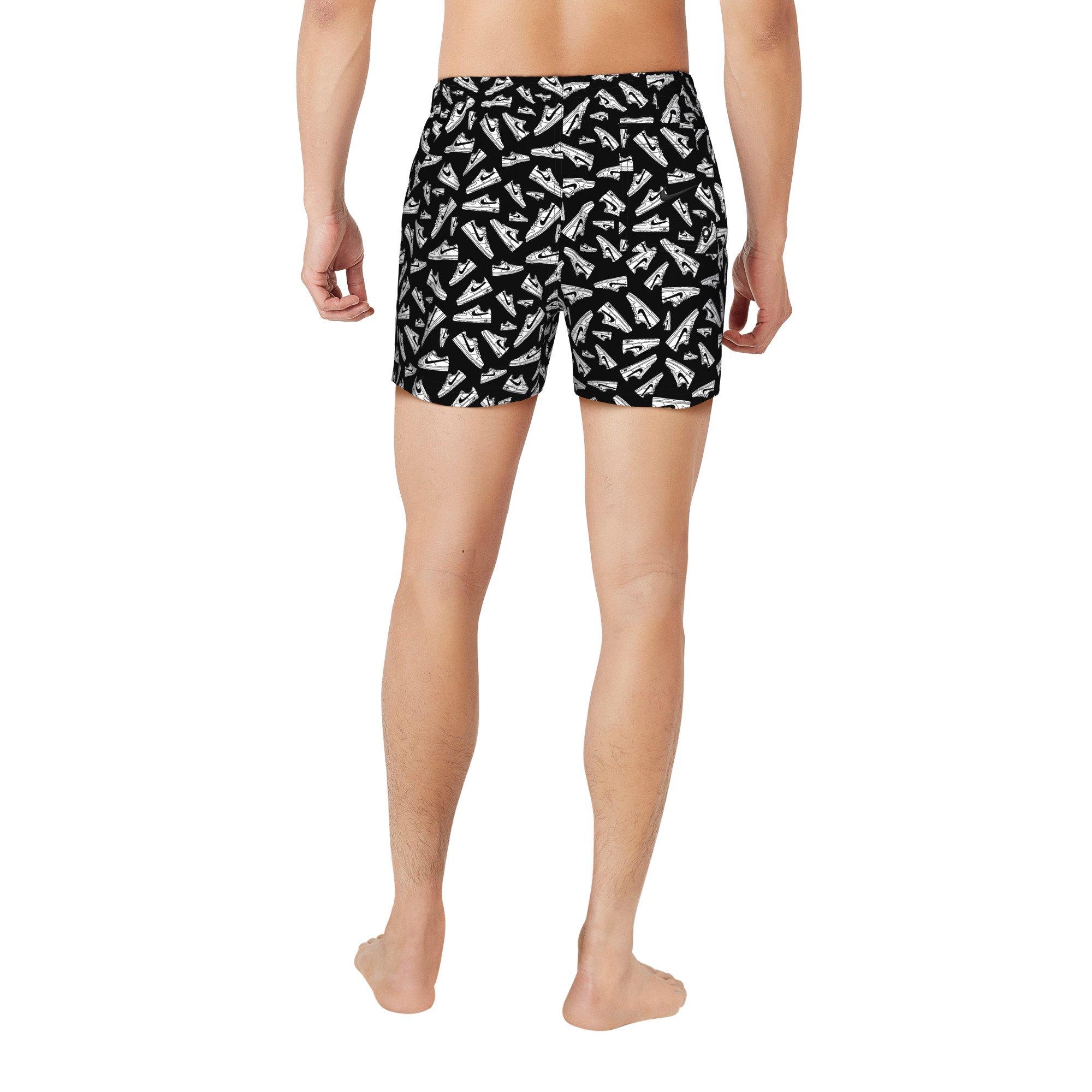 Nike Swim Men's Tossed Sneakers 5" Volley Shorts - BLACK Thumbnail View 2