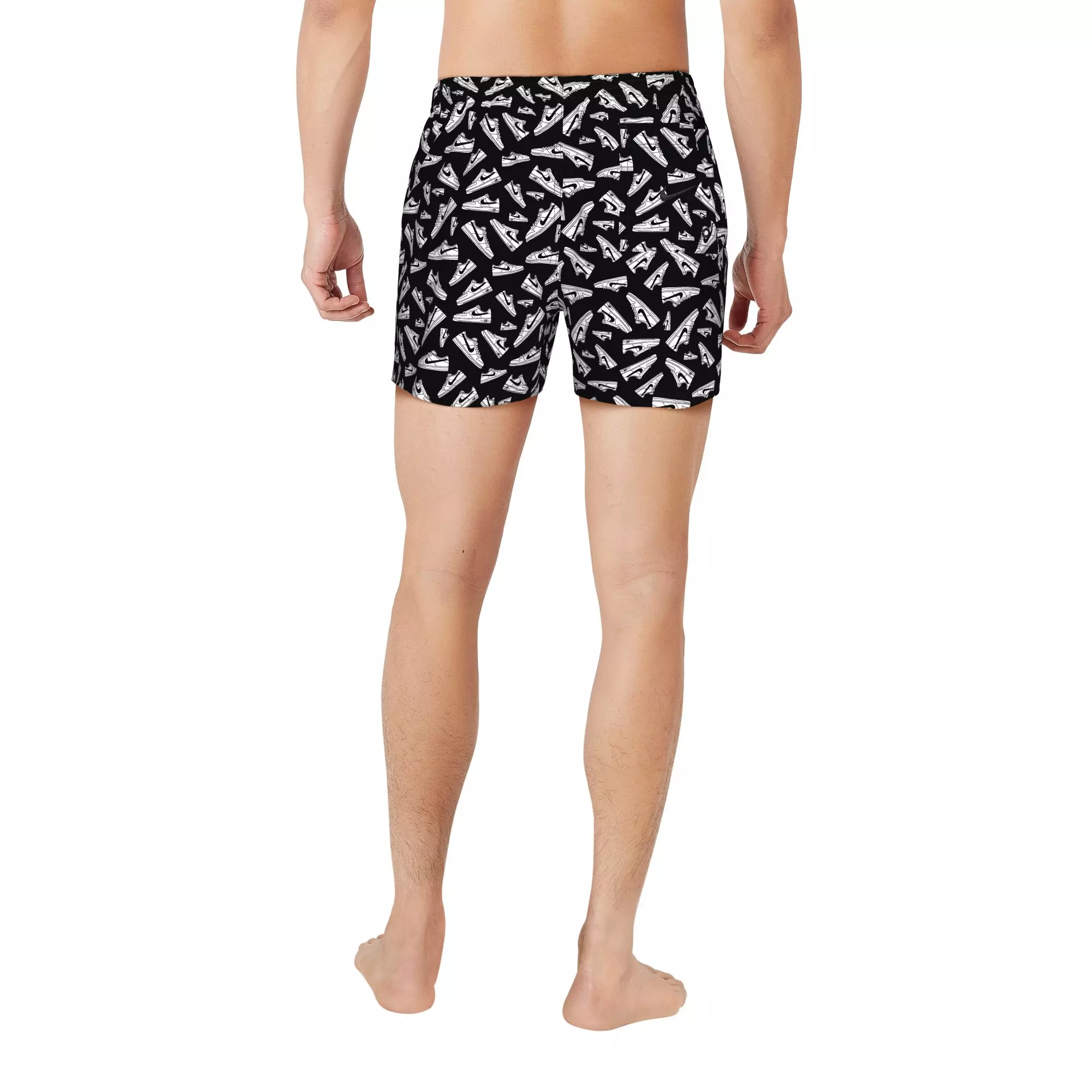 Nike Swim Men's Tossed Sneakers 5" Volley Shorts - BLACK