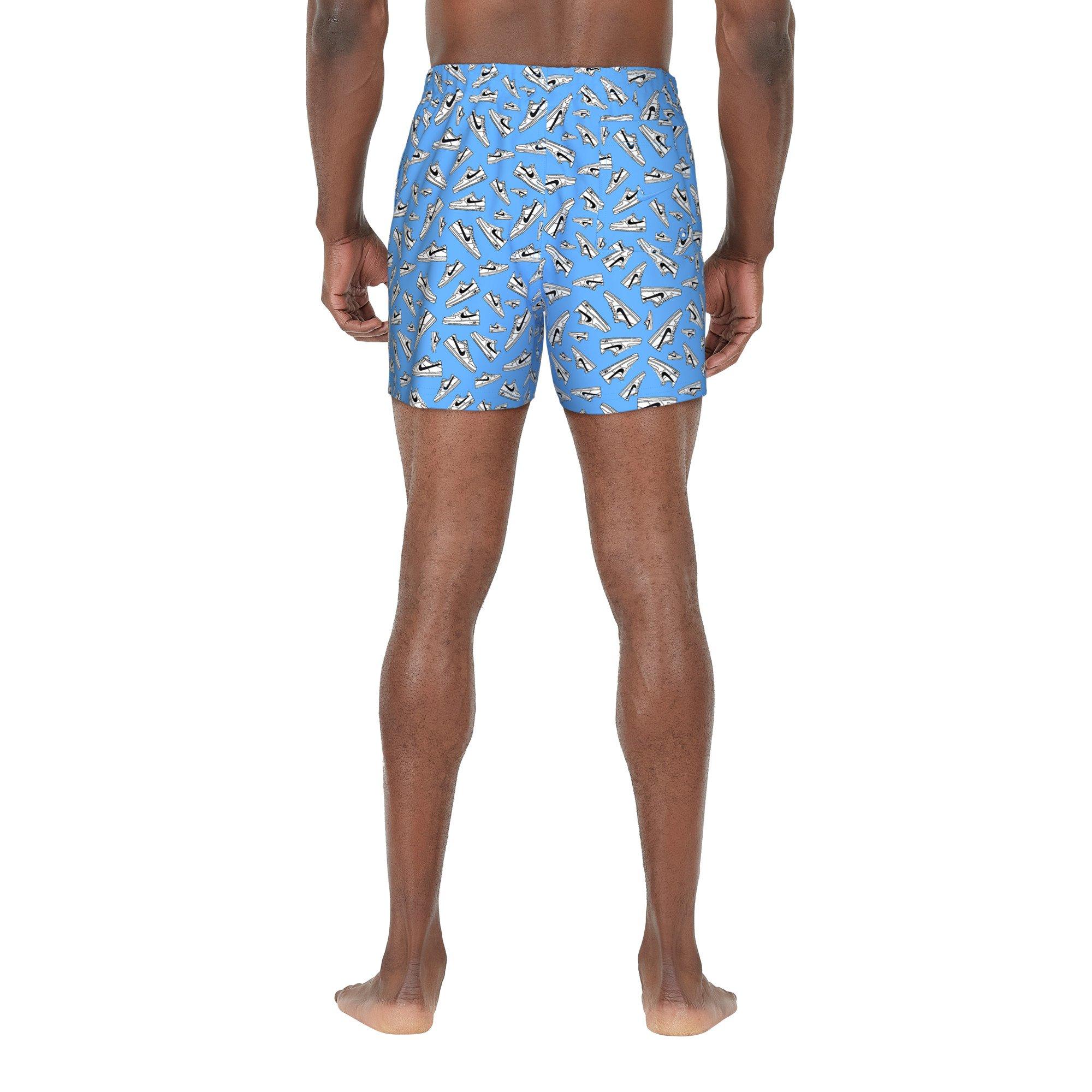 Nike Swim Men's Tossed Sneakers 5" Volley Shorts - BLUE Thumbnail View 2