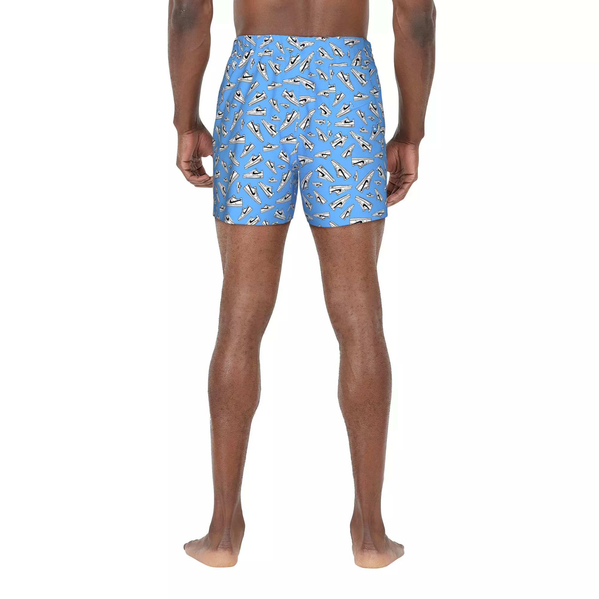Nike Swim Men's Tossed Sneakers 5" Volley Shorts - BLUE