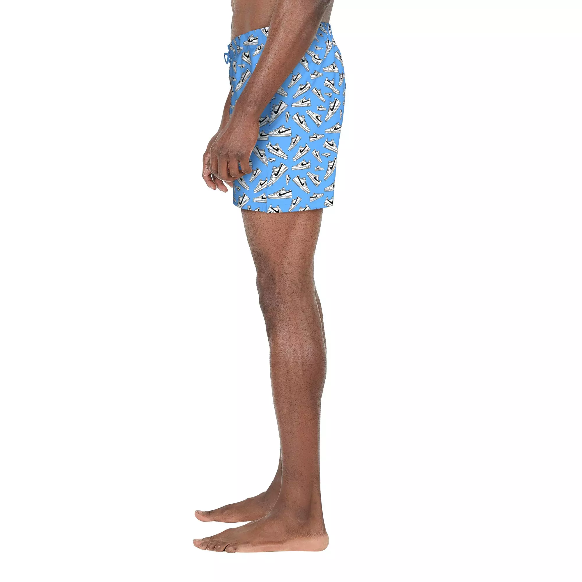 Nike Swim Men's Tossed Sneakers 5" Volley Shorts - BLUE