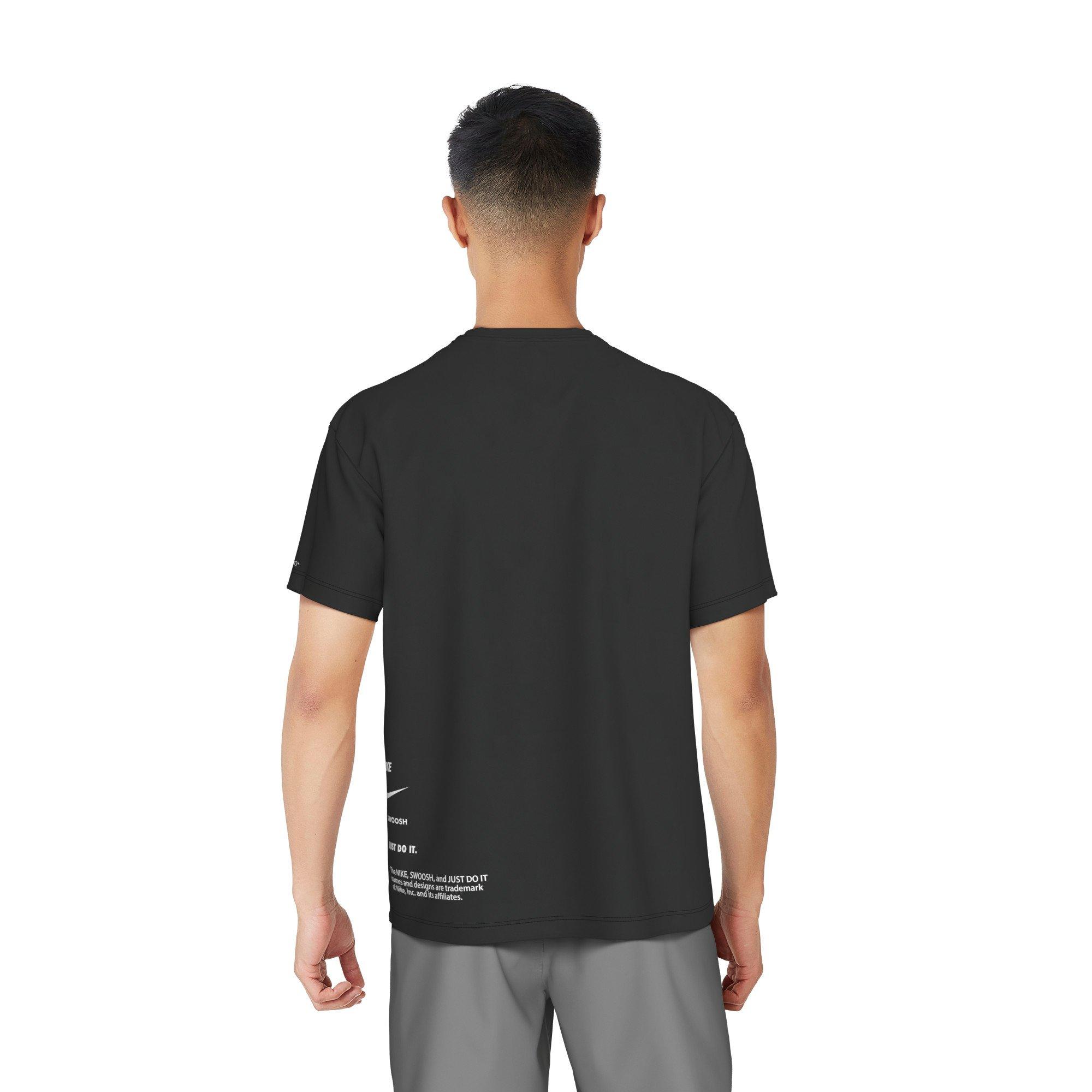 Nike Swim Men's Short Sleeve Hydroguard Specs T-Shirt - BLACK Thumbnail View 2
