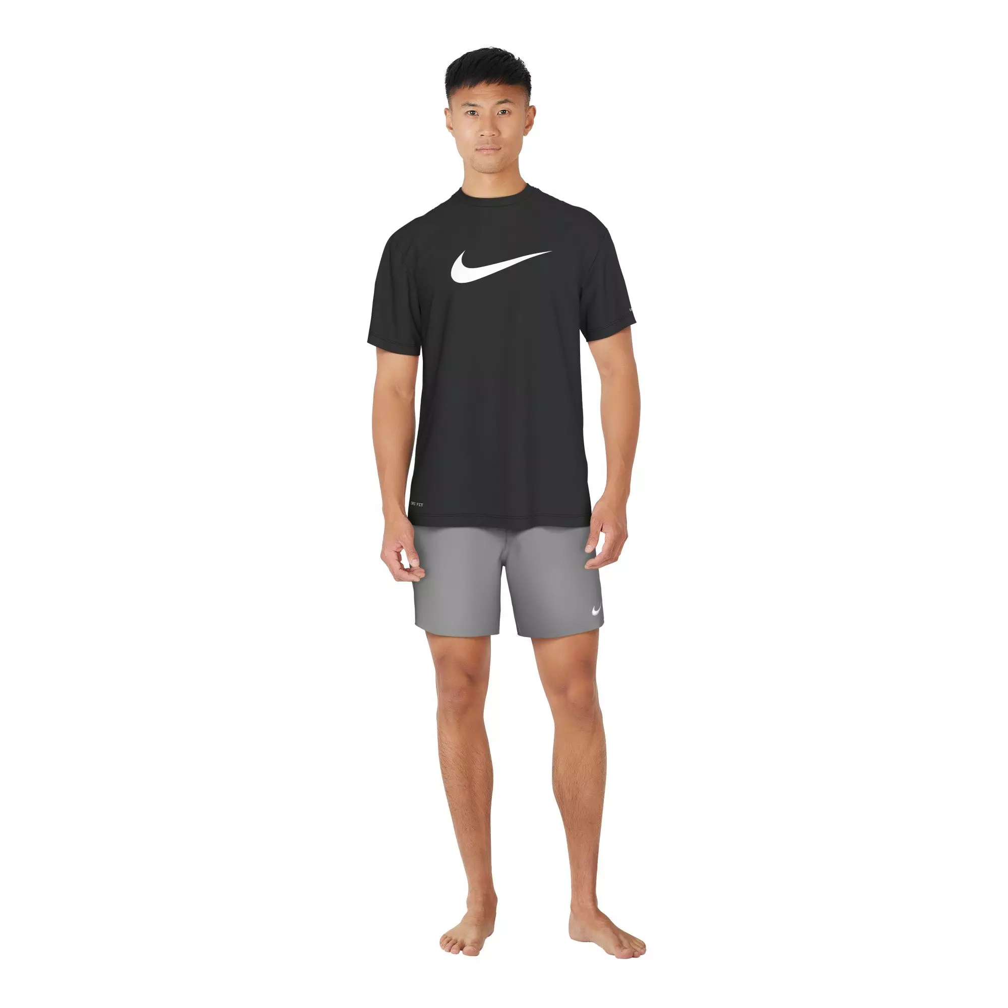 Nike Swim Men's Short Sleeve Hydroguard Specs T-Shirt - BLACK