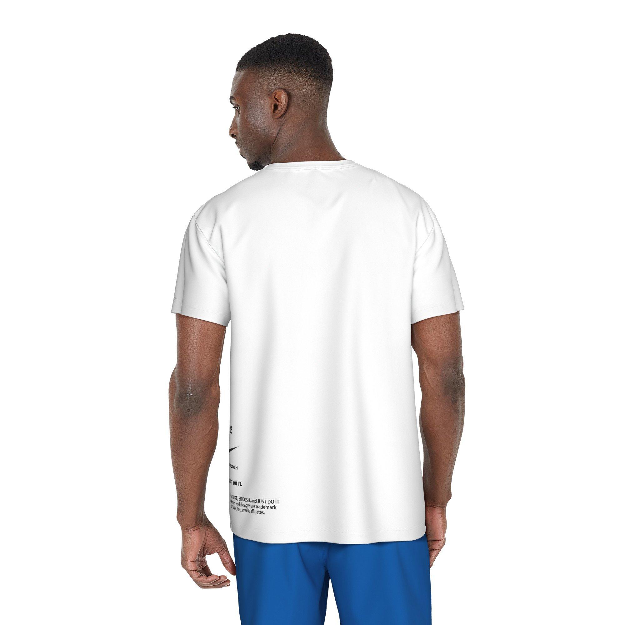 Nike Swim Men's Short Sleeve Hydroguard Specs T-Shirt - WHITE Thumbnail View 2