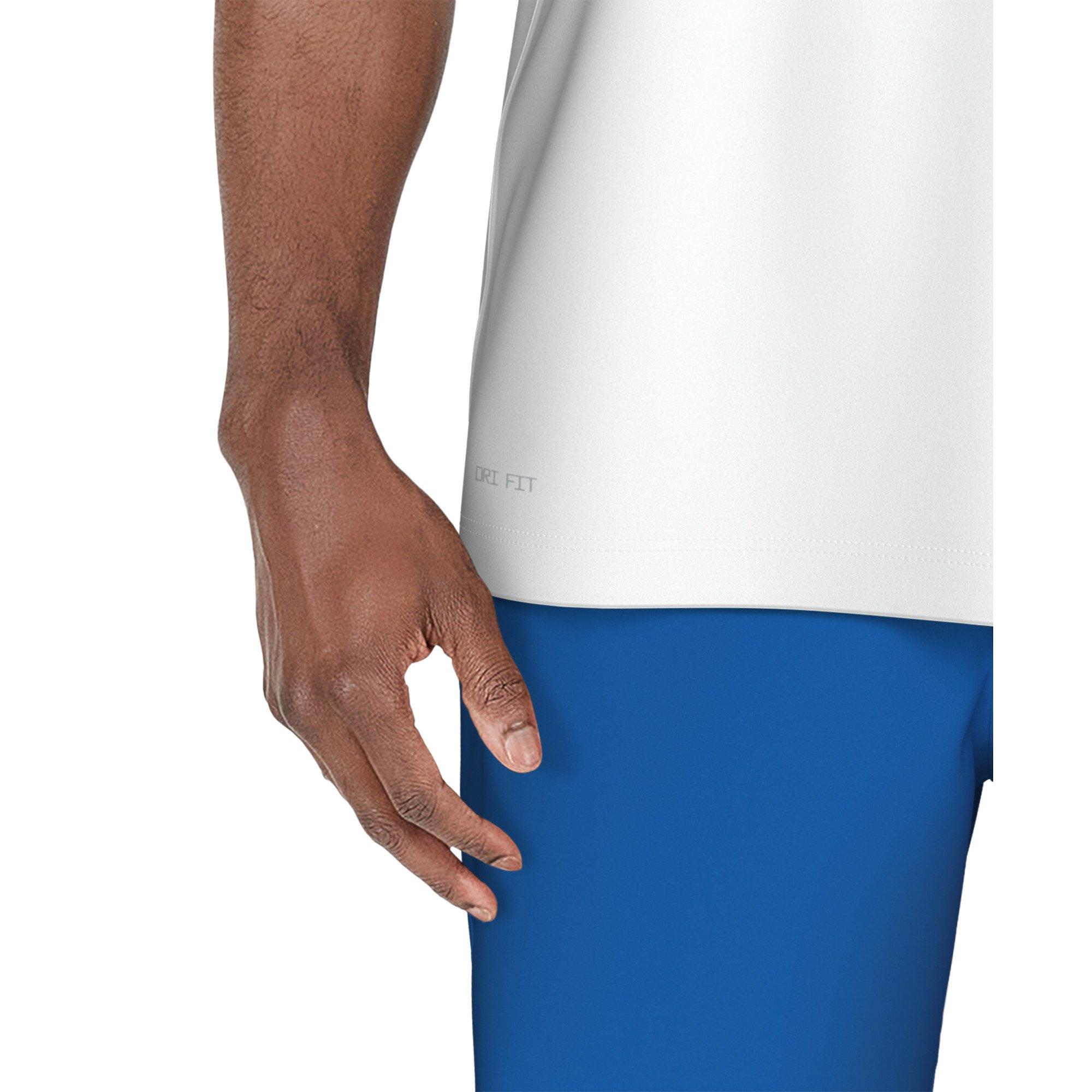 Nike Swim Men's Short Sleeve Hydroguard Specs T-Shirt - WHITE Thumbnail View 5