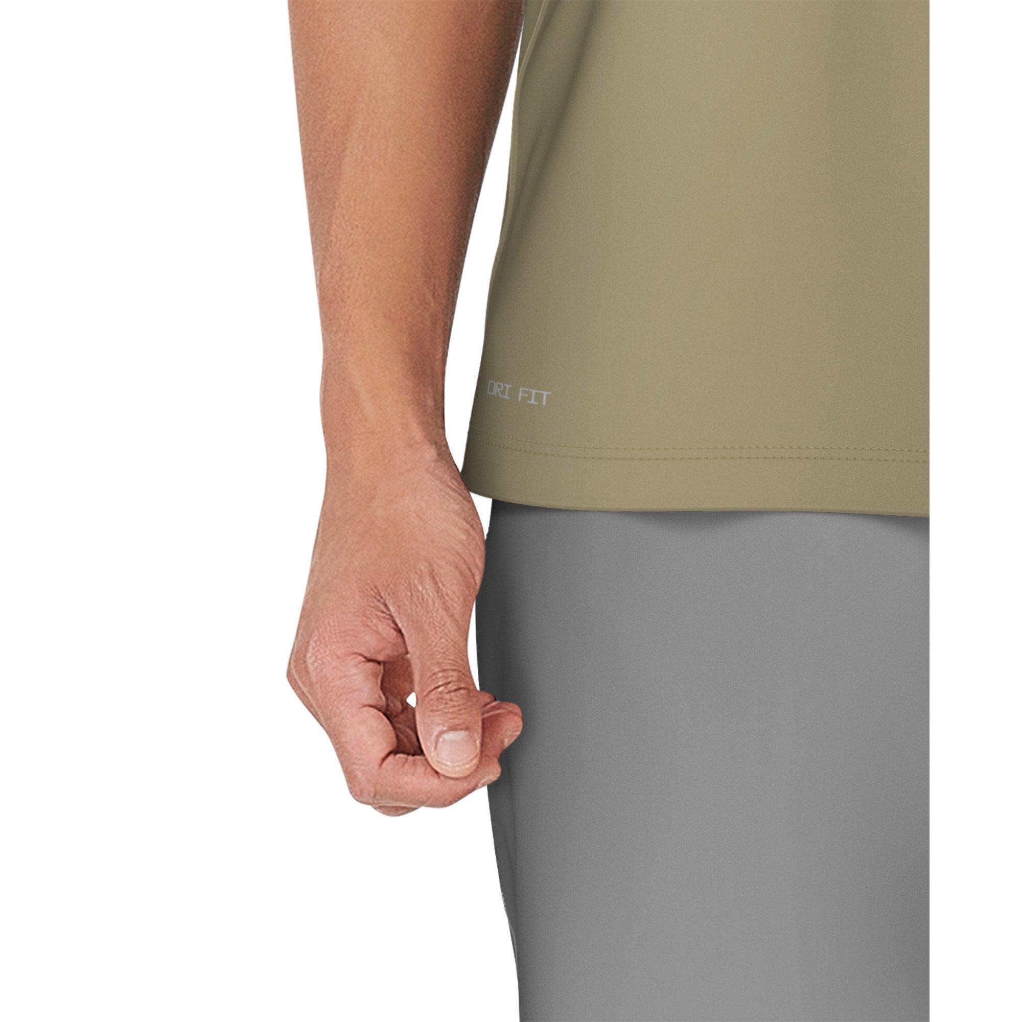 Nike Swim Men's Short Sleeve Hydroguard Specs T-Shirt - BEIGE Thumbnail View 5