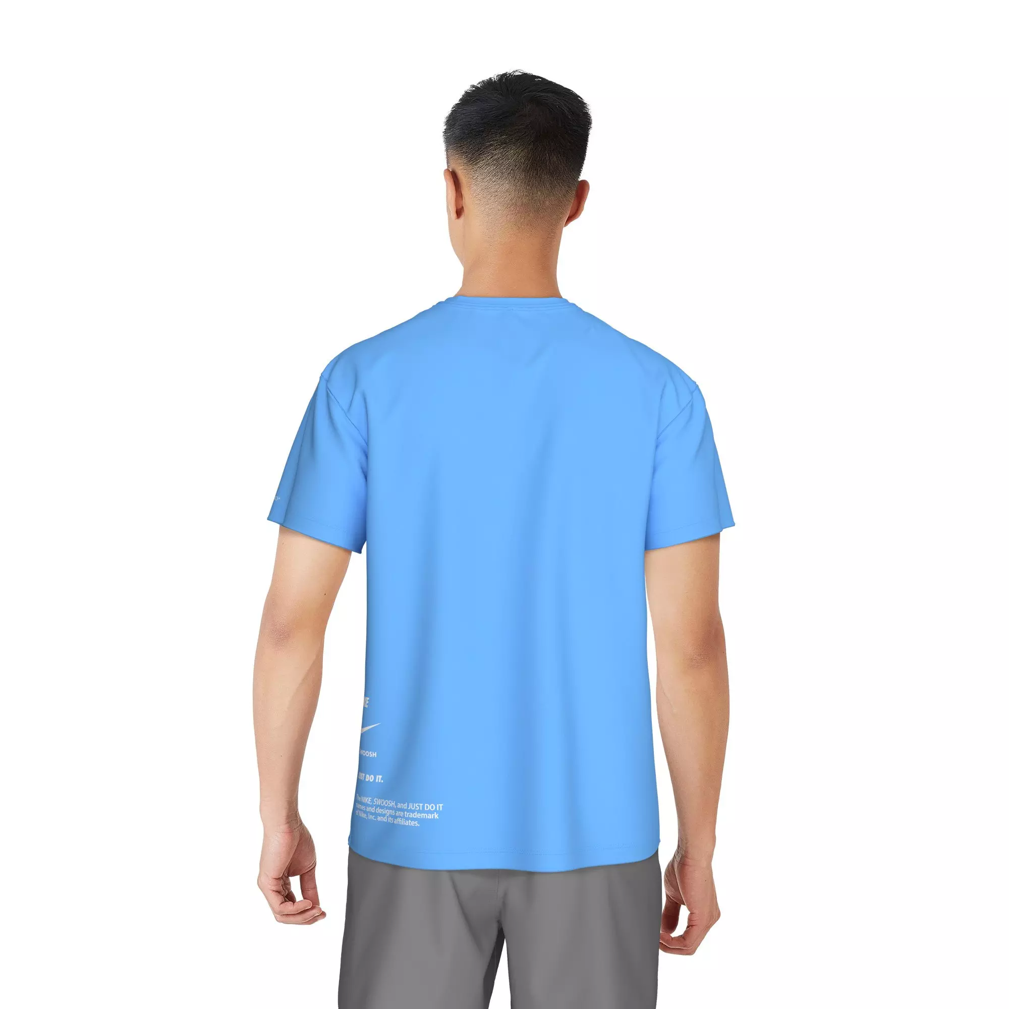 Nike Swim Men's Short Sleeve Hydroguard Specs T-Shirt - BLUE