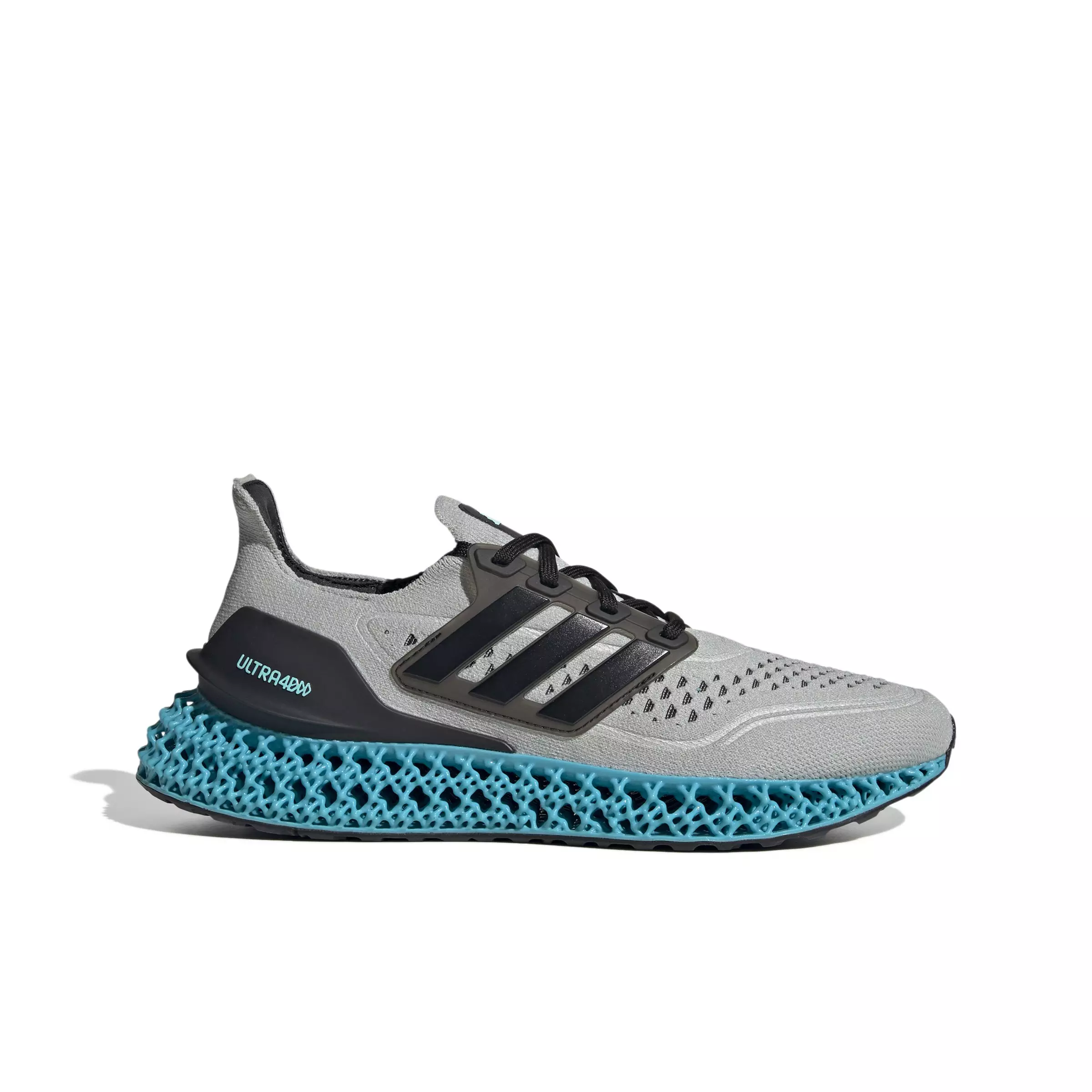 adidas Ultra 4DFWD "Wonder Silver/Core Black/Lucid Cyan" Men's Running Shoe - SILVER/BLACK/CYAN