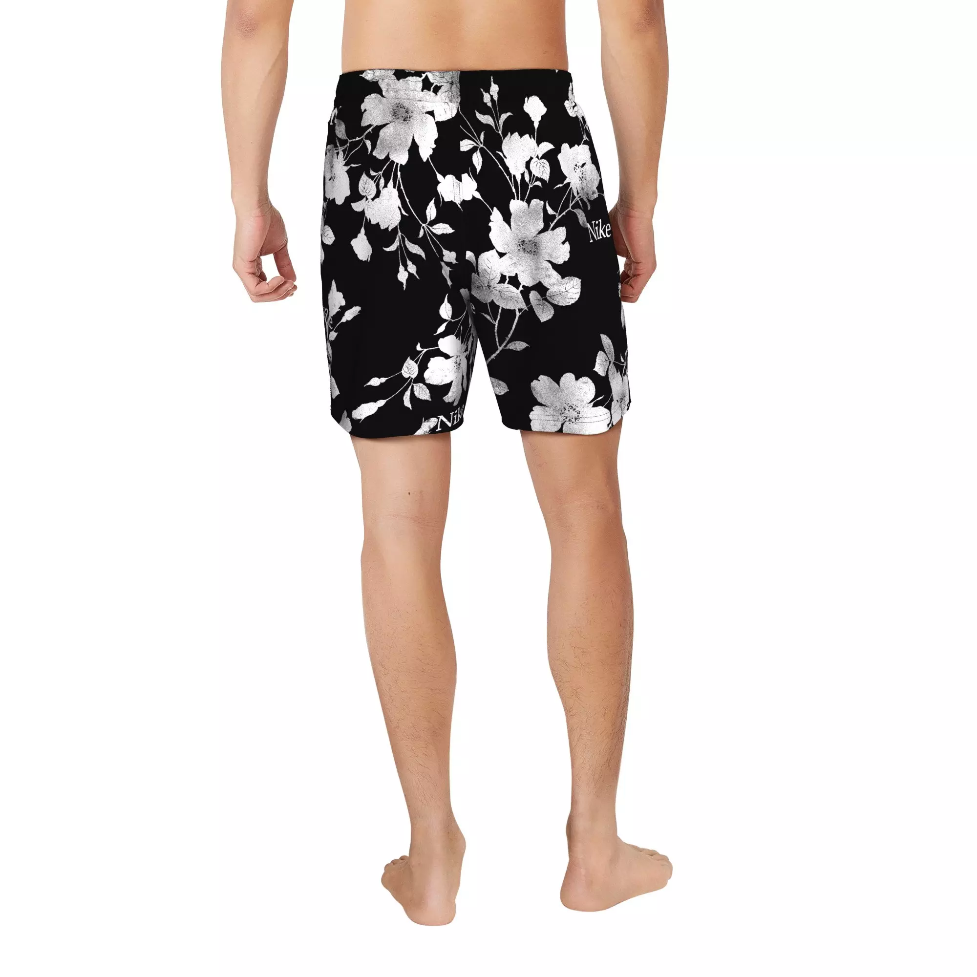 Nike Swim Men's Fine Floral 7" Volley Shorts - BLACK