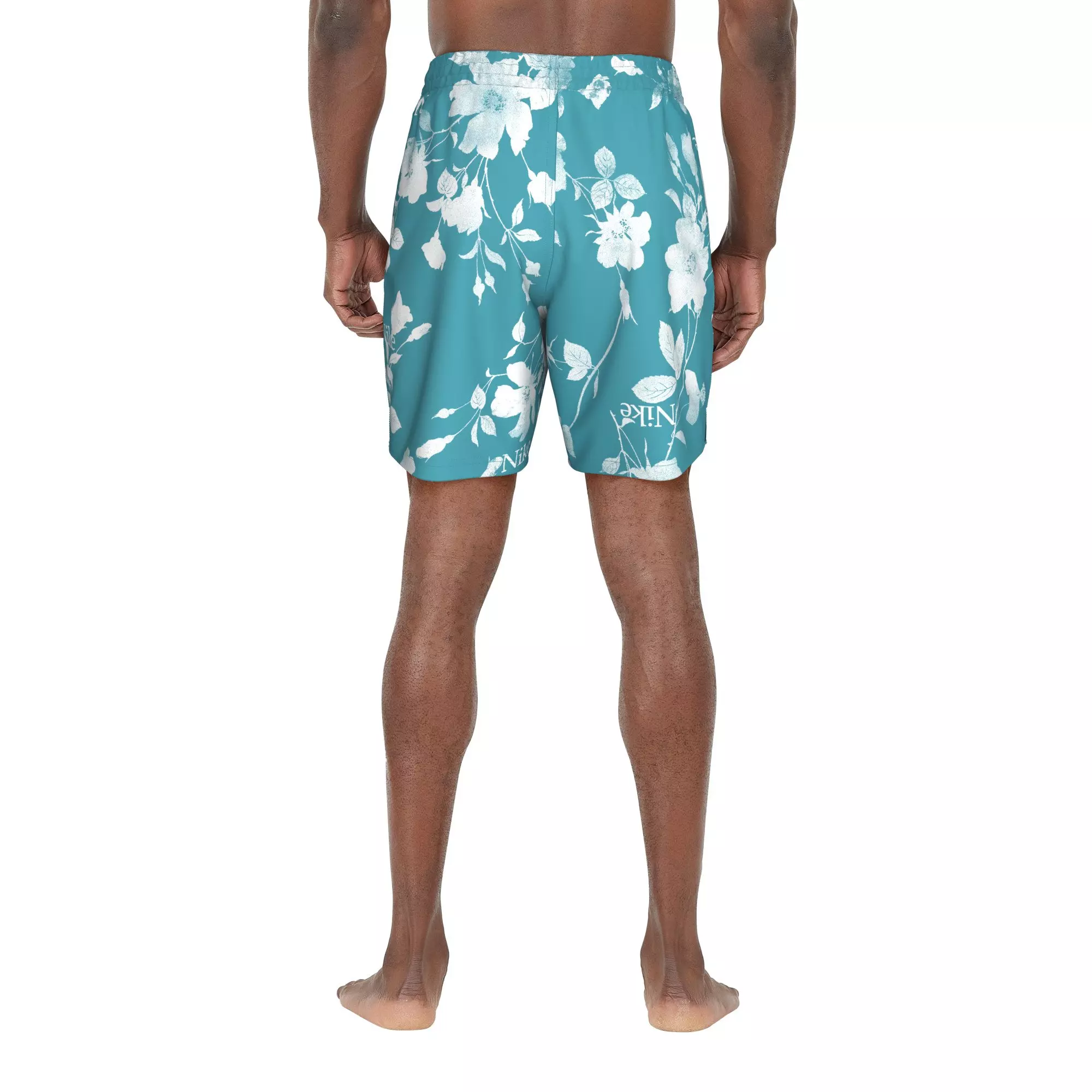 Nike Swim Men's Fine Floral 7" Volley Shorts - TURQUOISE