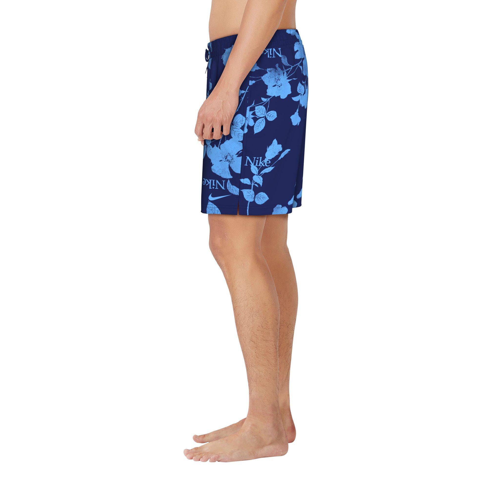 Nike Swim Men's Fine Floral 7" Volley Shorts - NAVY Thumbnail View 3