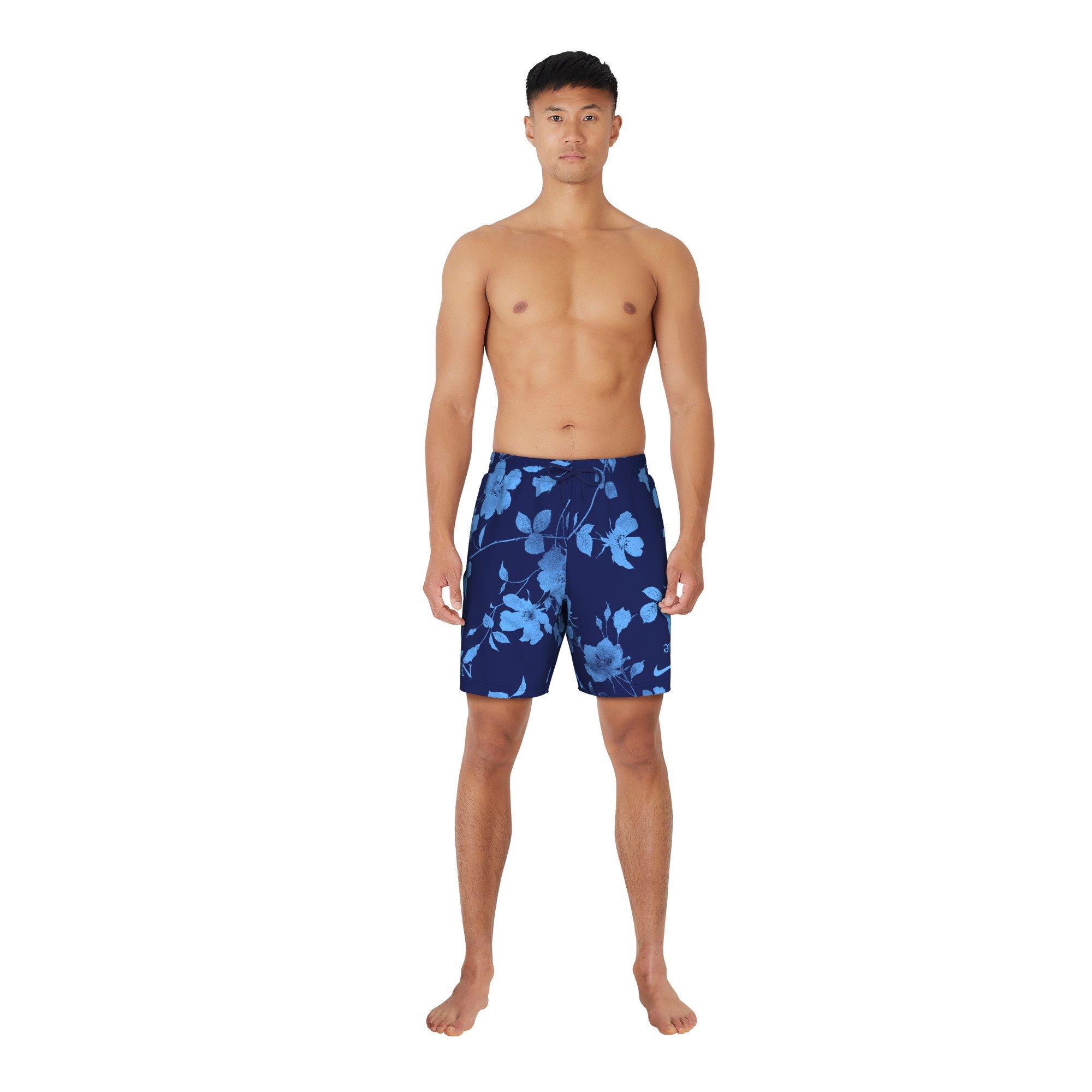 Nike Swim Men's Fine Floral 7" Volley Shorts - NAVY Thumbnail View 4