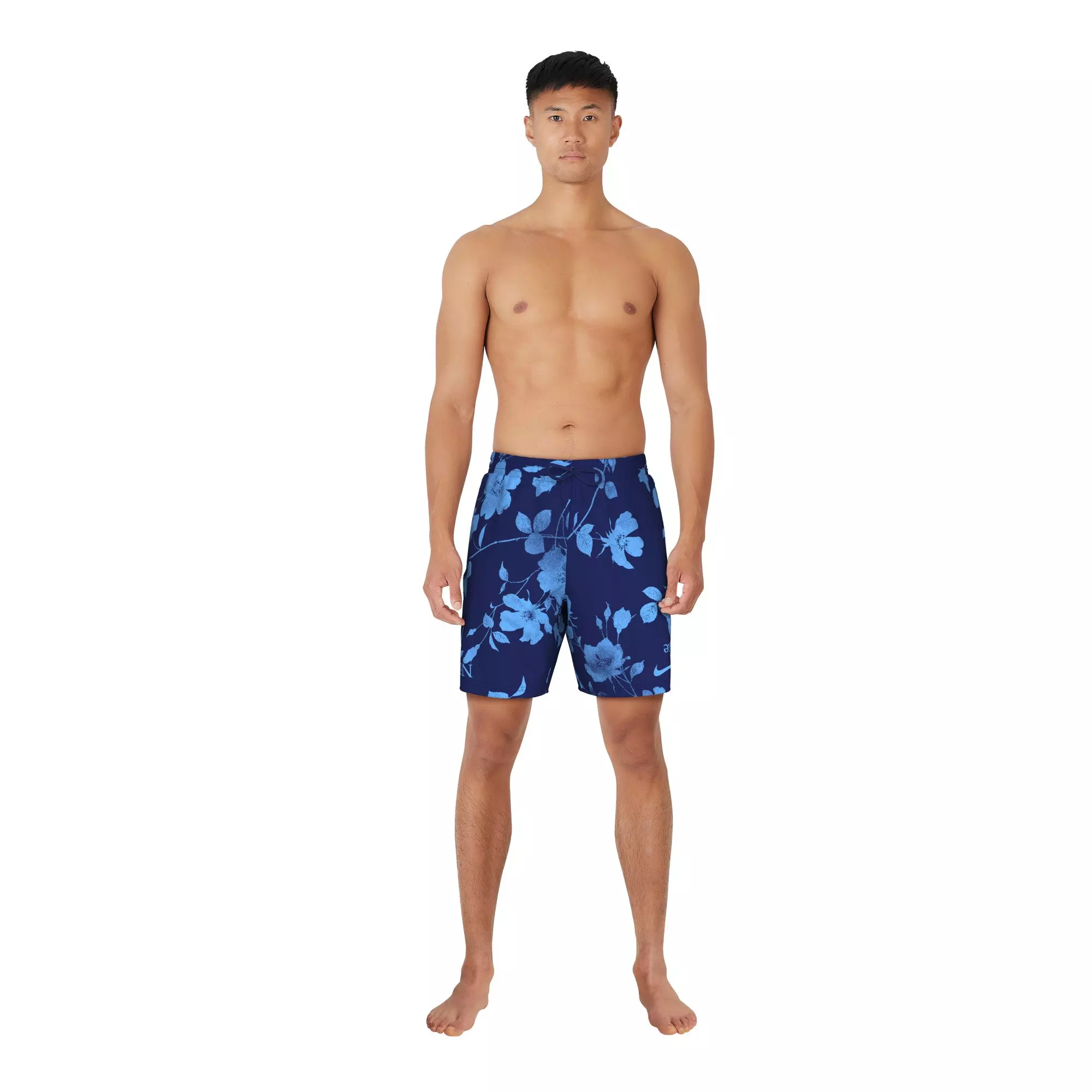 Nike Swim Men's Fine Floral 7" Volley Shorts - NAVY