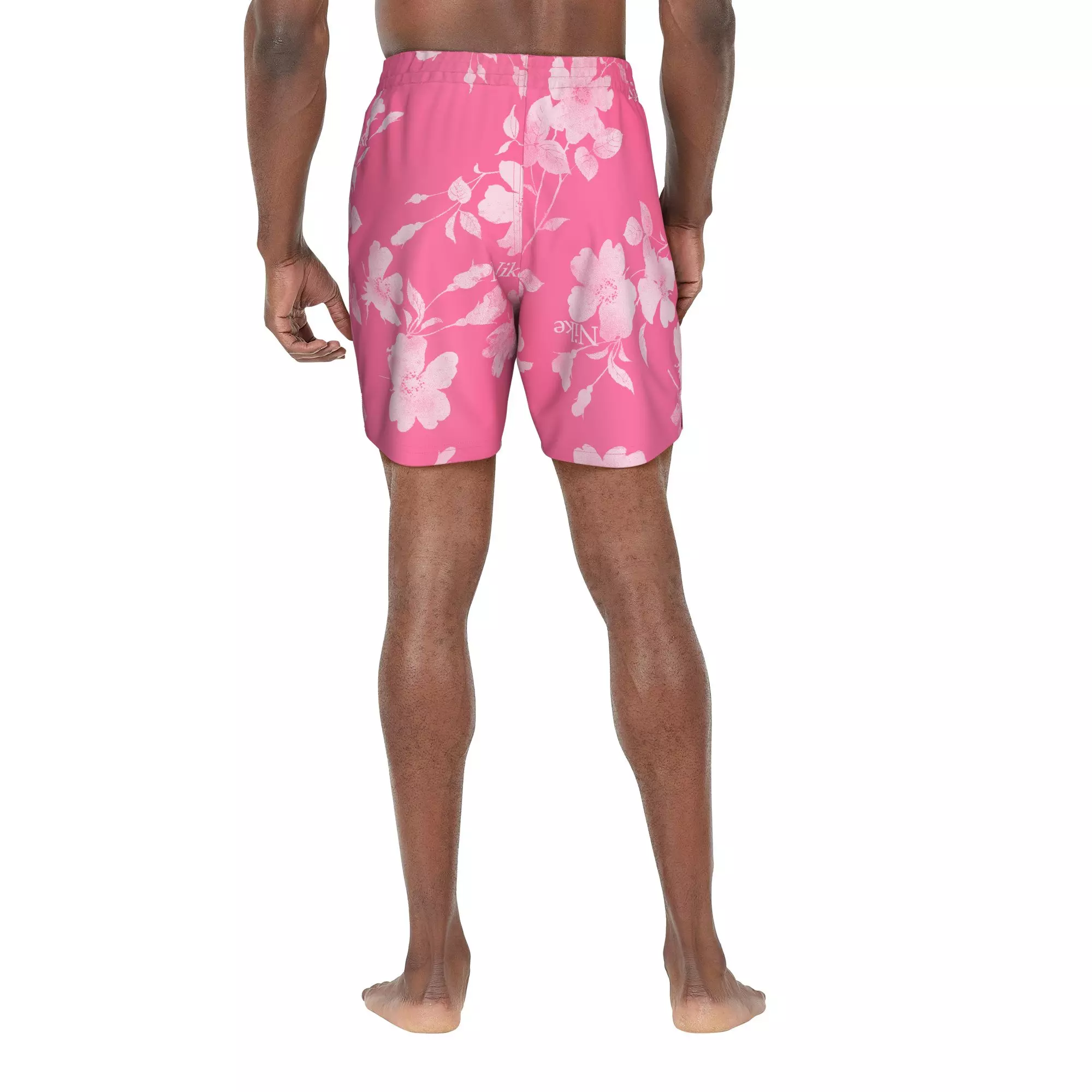 Nike Swim Men's Fine Floral 7" Volley Shorts - PINK