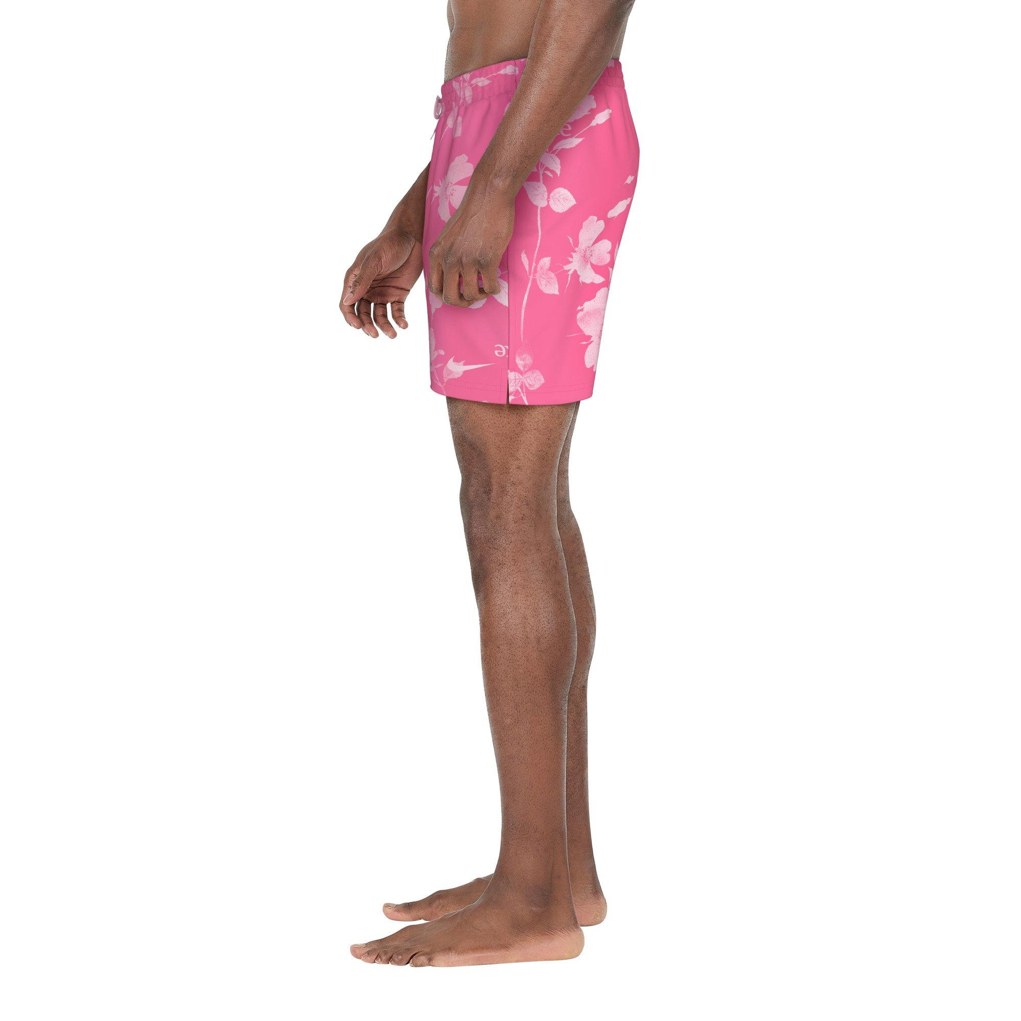 Nike Swim Men's Fine Floral 7" Volley Shorts - PINK Thumbnail View 3