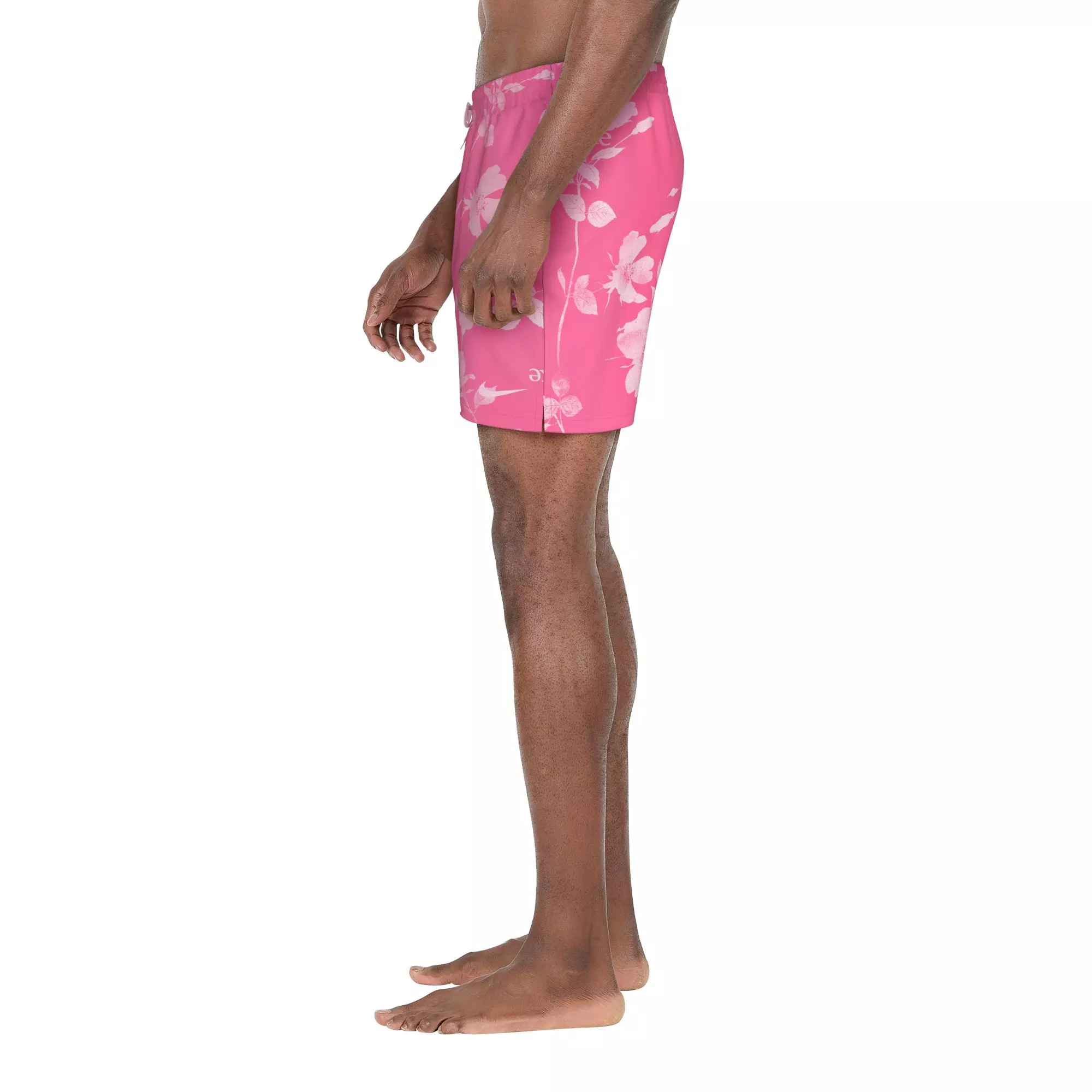 Nike Swim Men's Fine Floral 7" Volley Shorts - PINK