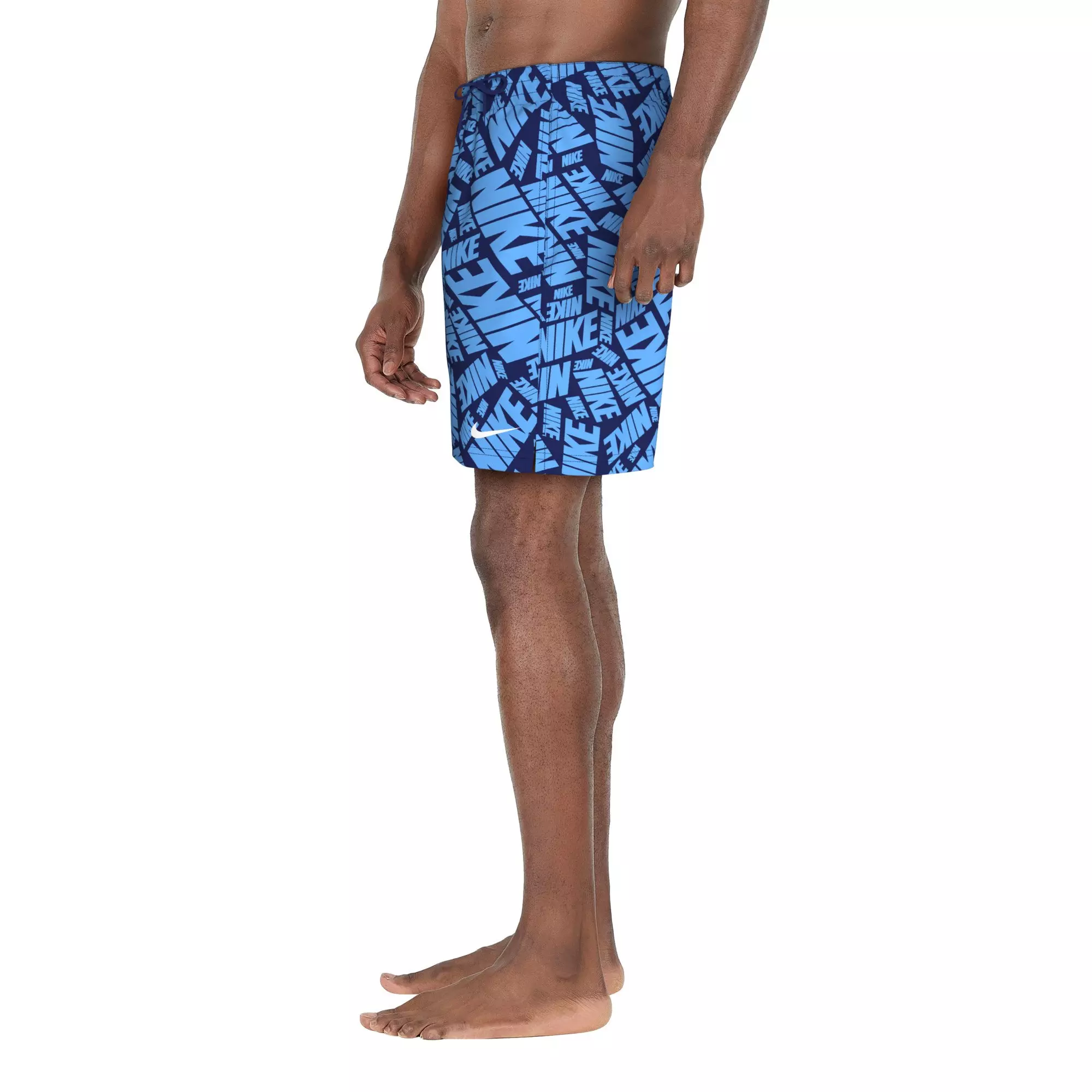 Nike Swim Men's Tossed Block 7" Volley Shorts - BLUE