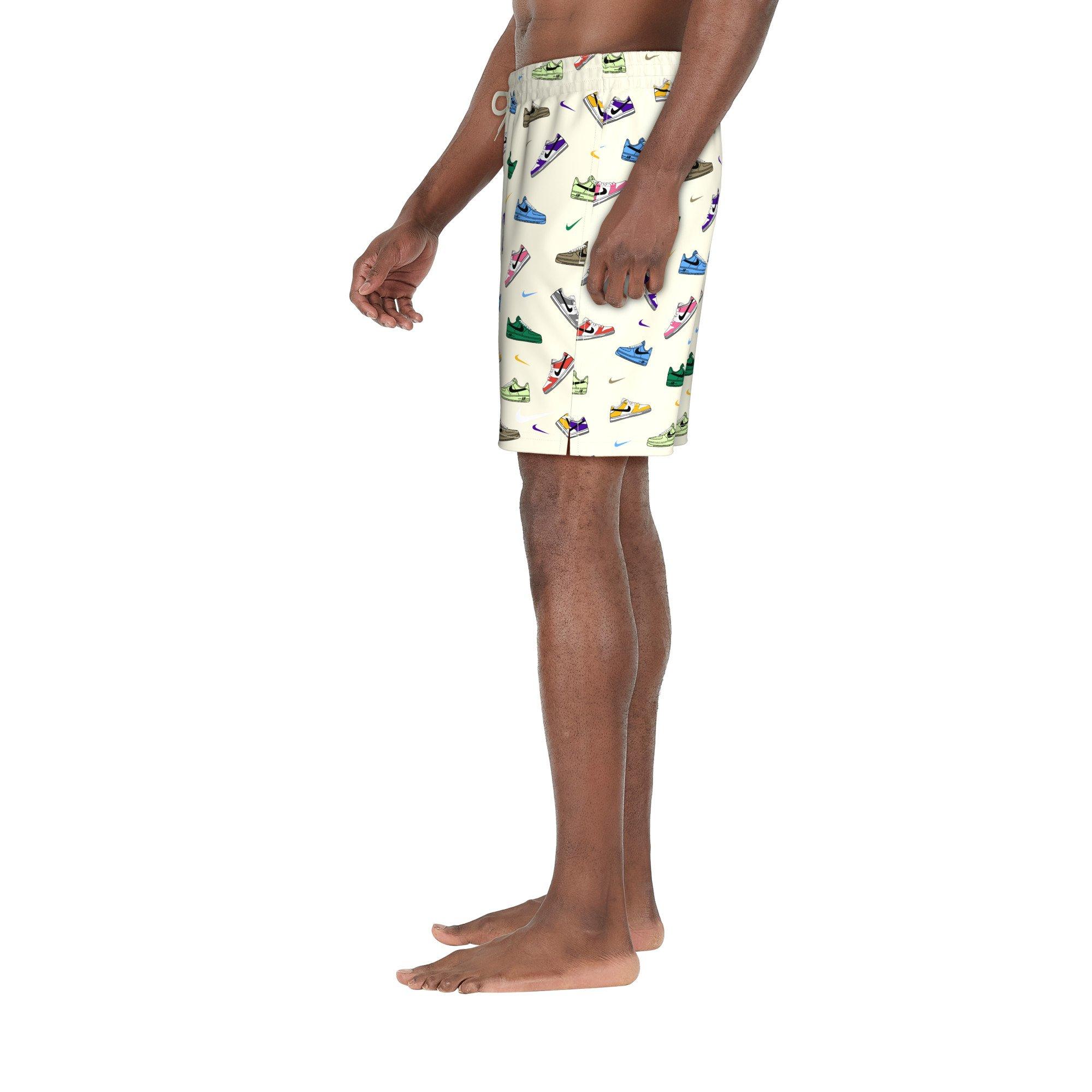 Nike Swim Men's Multi Print 7" Volley Shorts - SAIL Thumbnail View 3