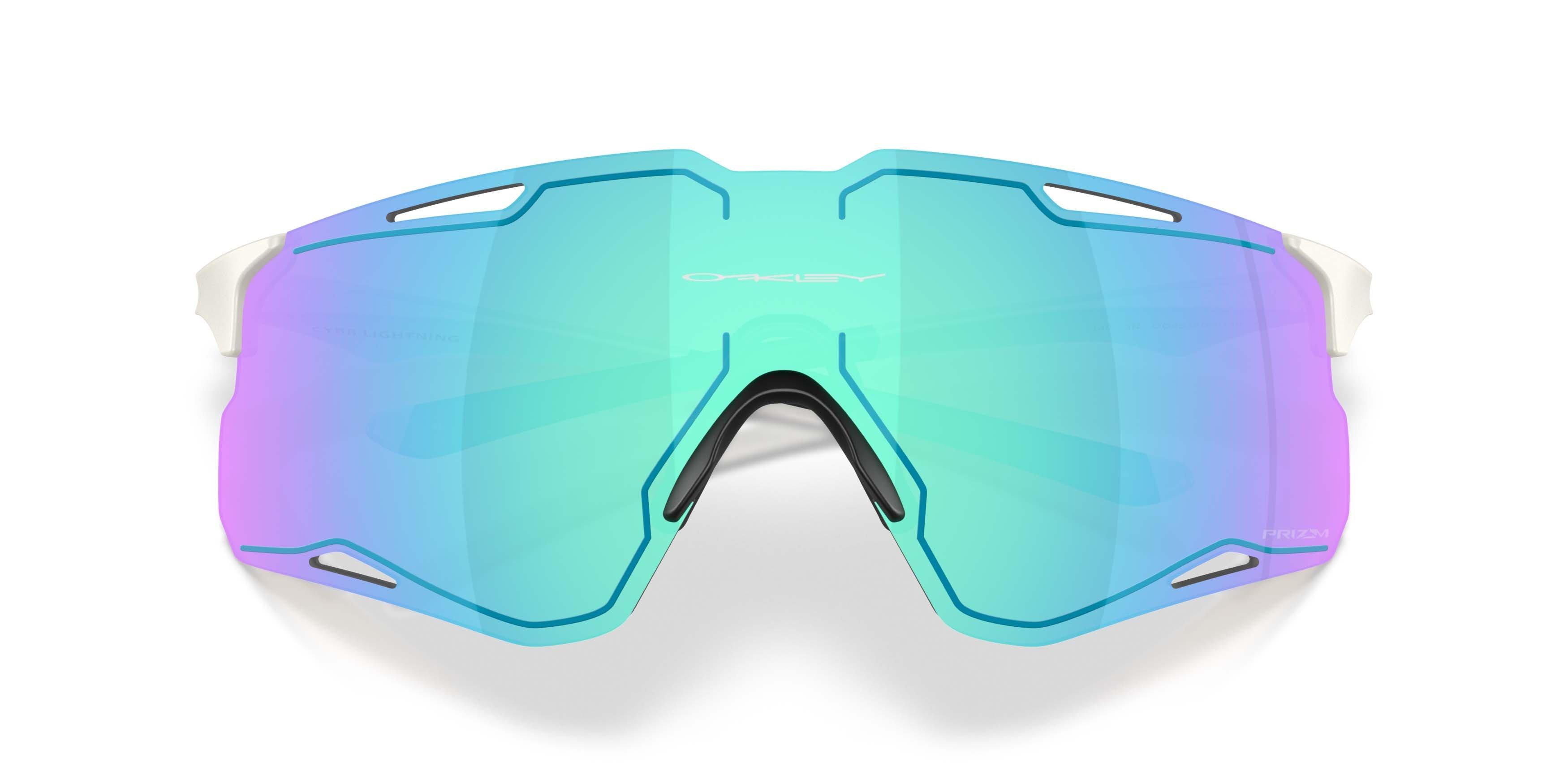 Oakley CYBR Lightning Prizm Sapphire Sunglasses - Matte Mist - GREY/BLUE