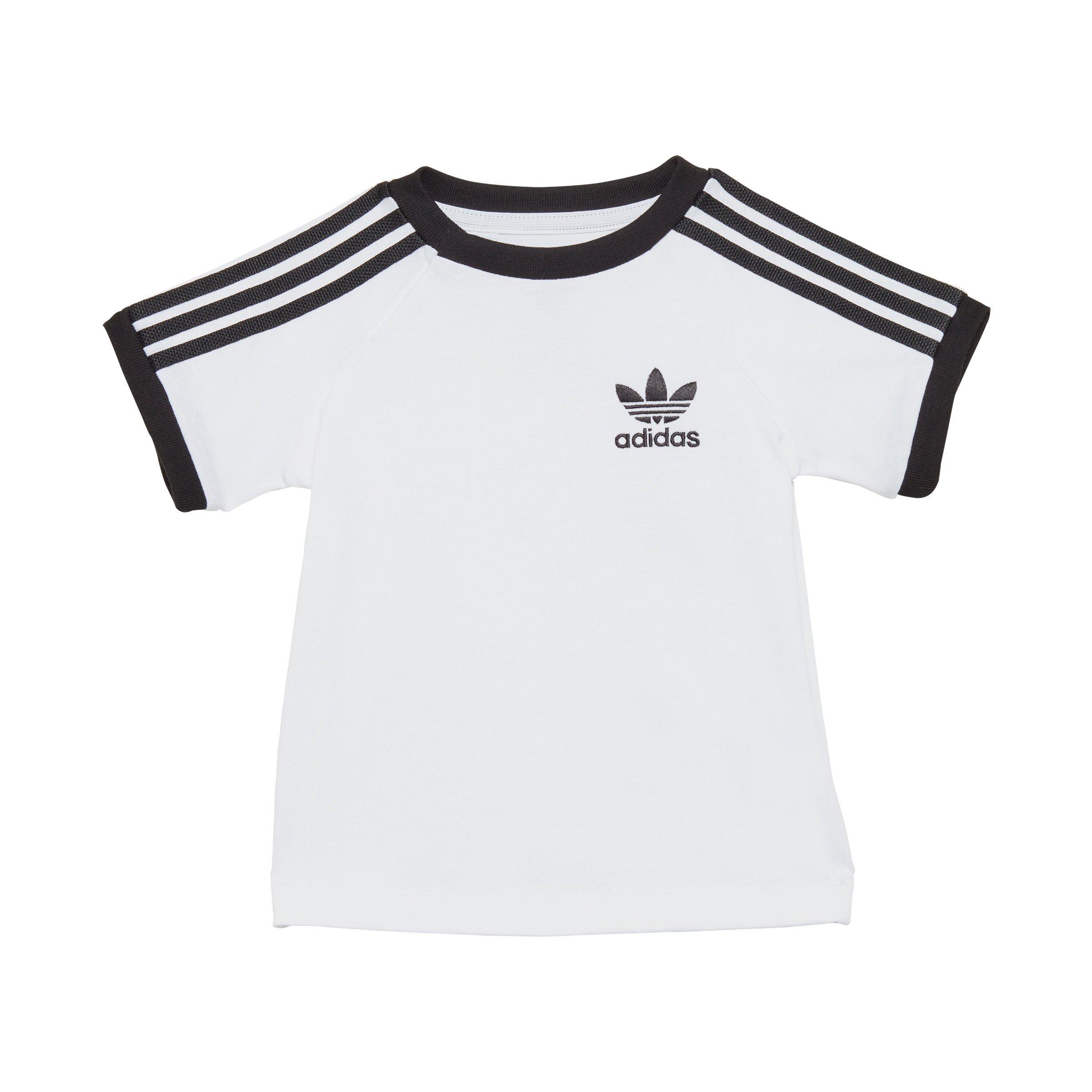 adidas Originals Toddler Kids' 3-Stripes T-Shirt - White - WHITE