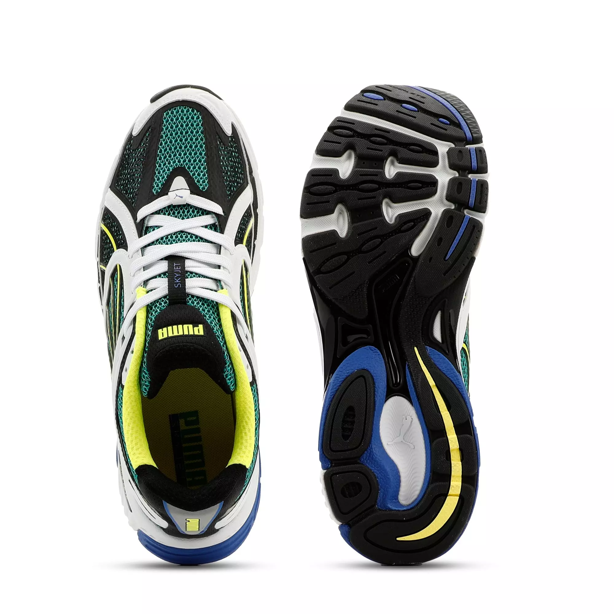 PUMA SkyJet "Vibrant Green/PUMA White/PUMA Black/Lemon Crush" Men's Shoe - GREEN/WHITE/BLACK/LEMON