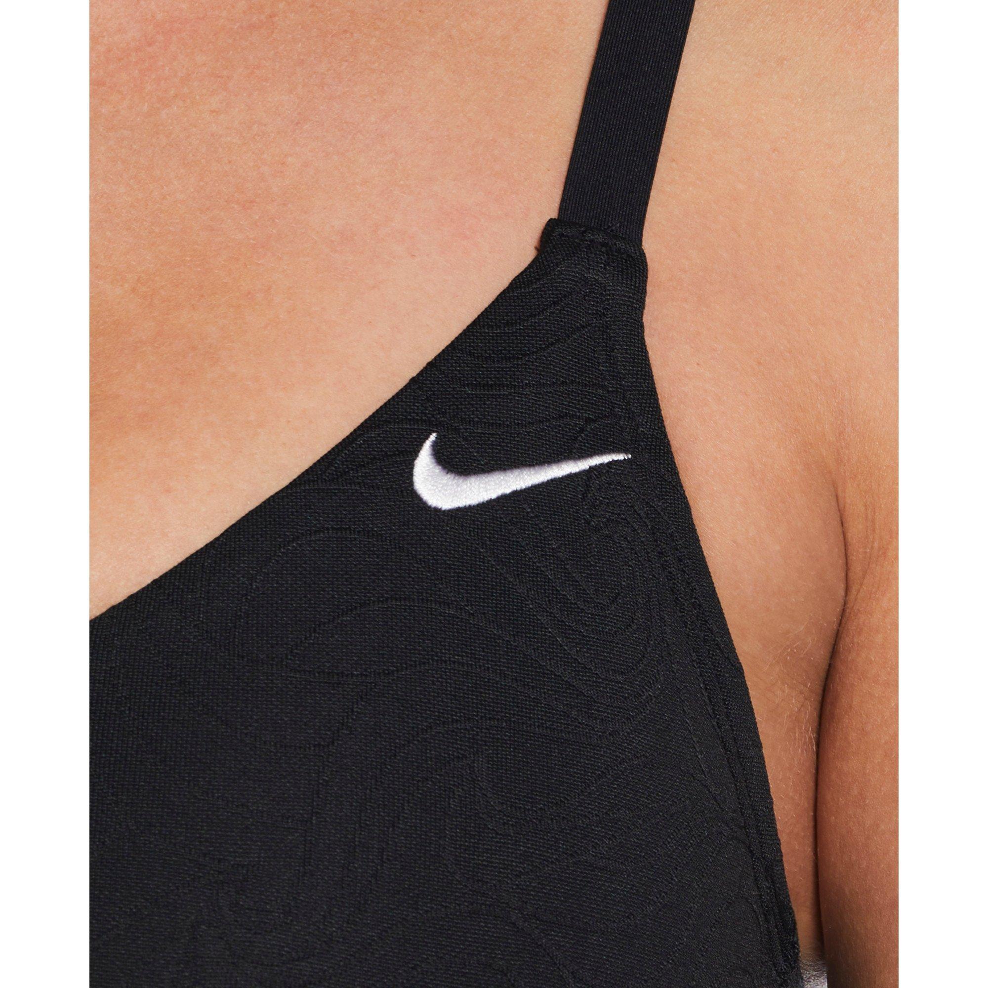 Nike Swim Women's Line Wave V-Neck Midkini - BLACK Thumbnail View 3