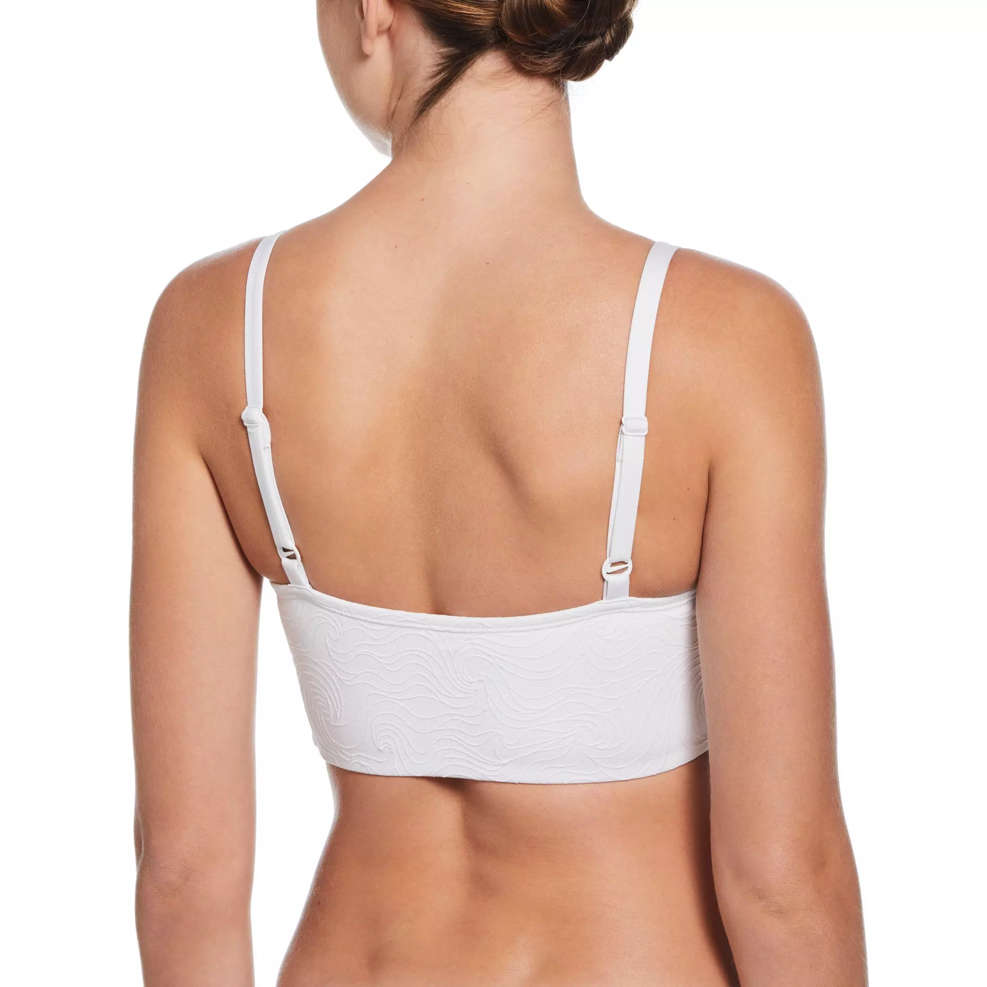 Nike Swim Women's Line Wave V-Neck Midkini - WHITE